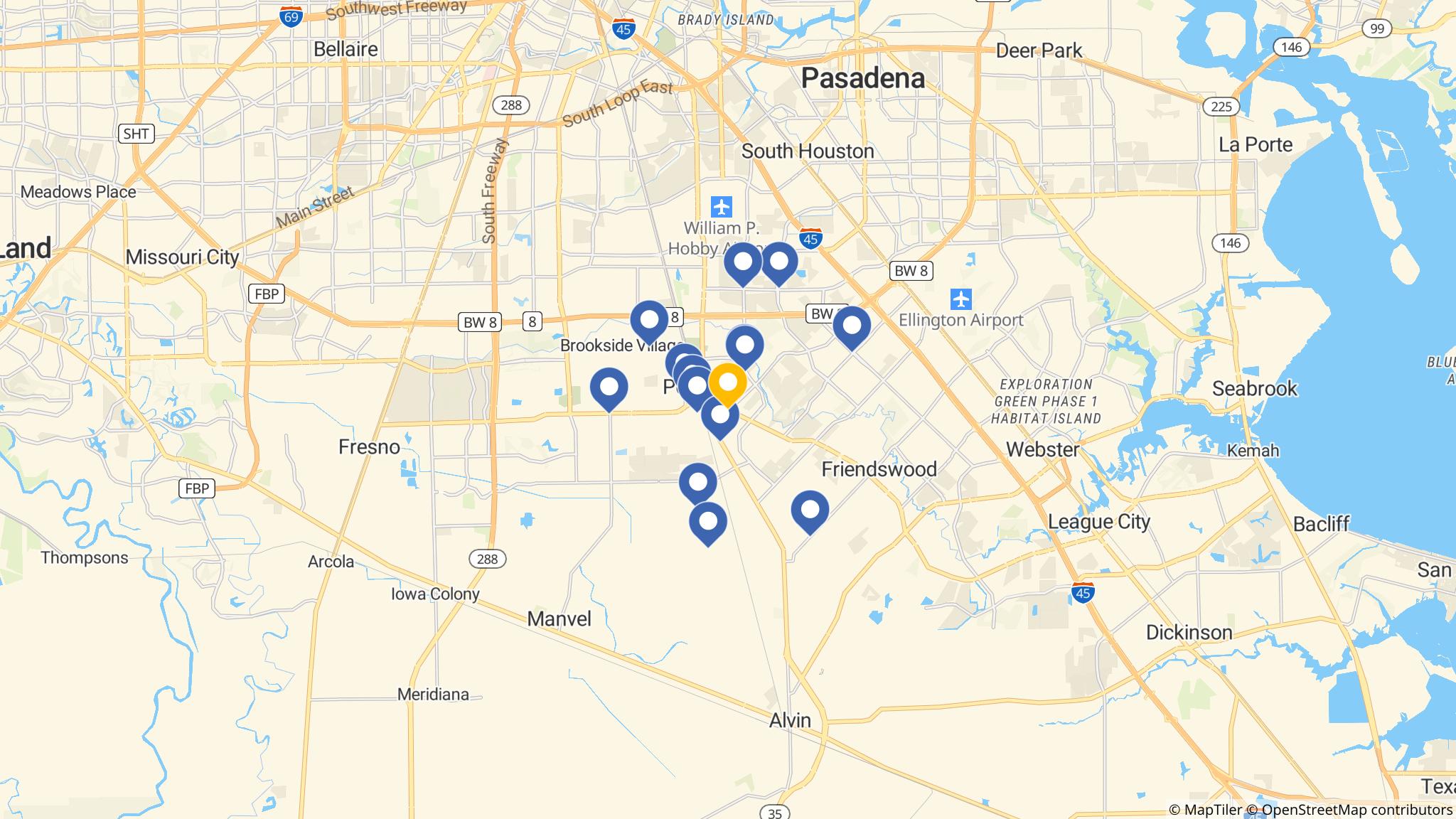 Street map of the ATM area