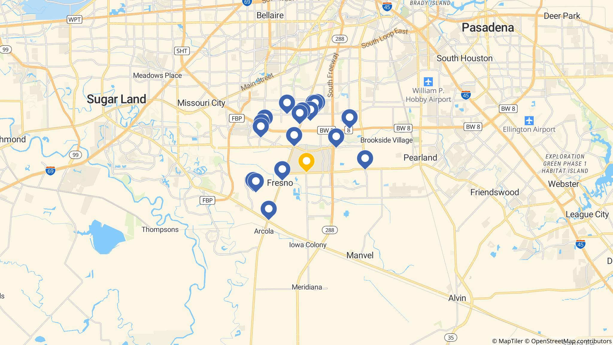 Street map of the ATM area