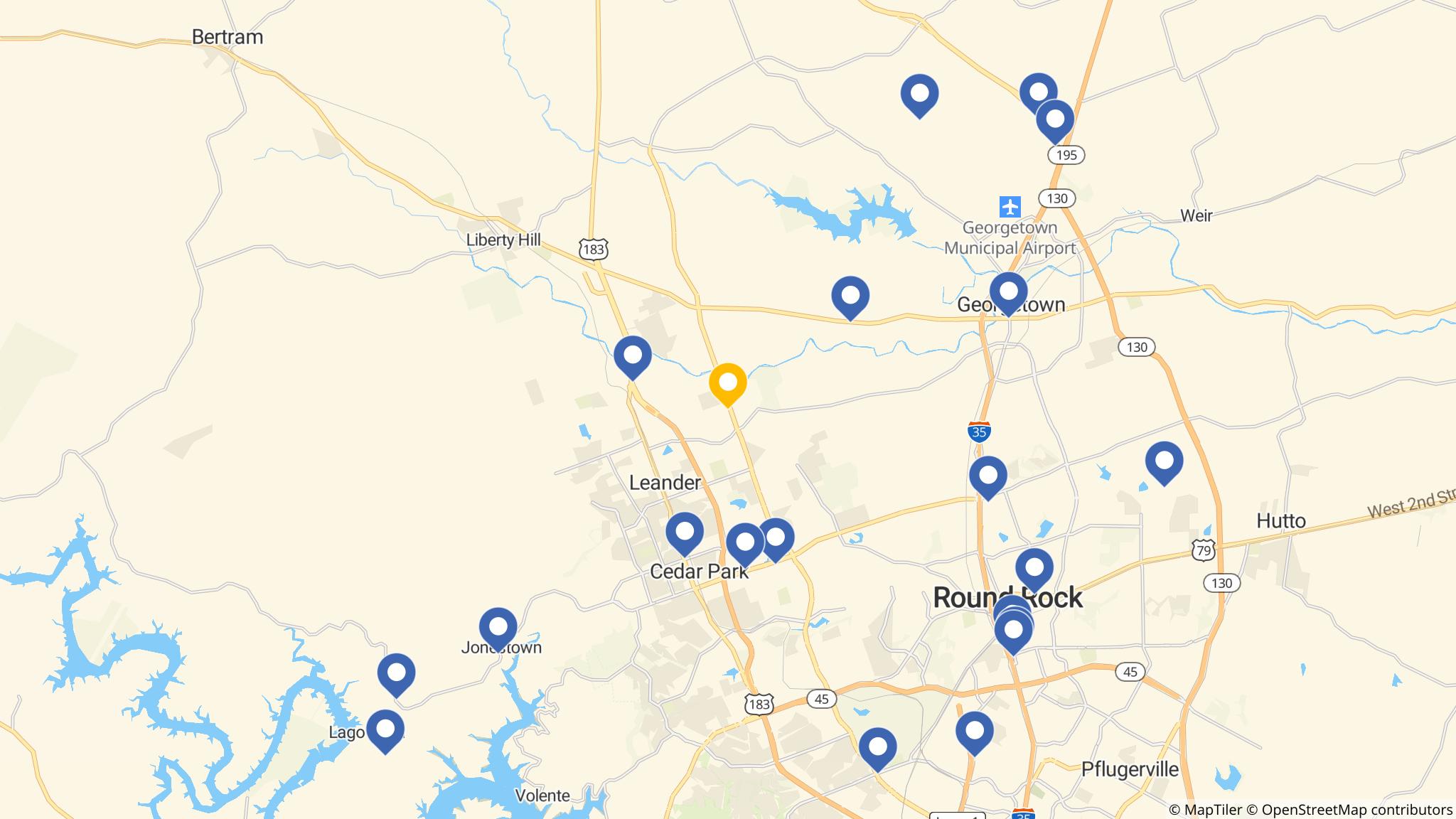 Street map of the ATM area