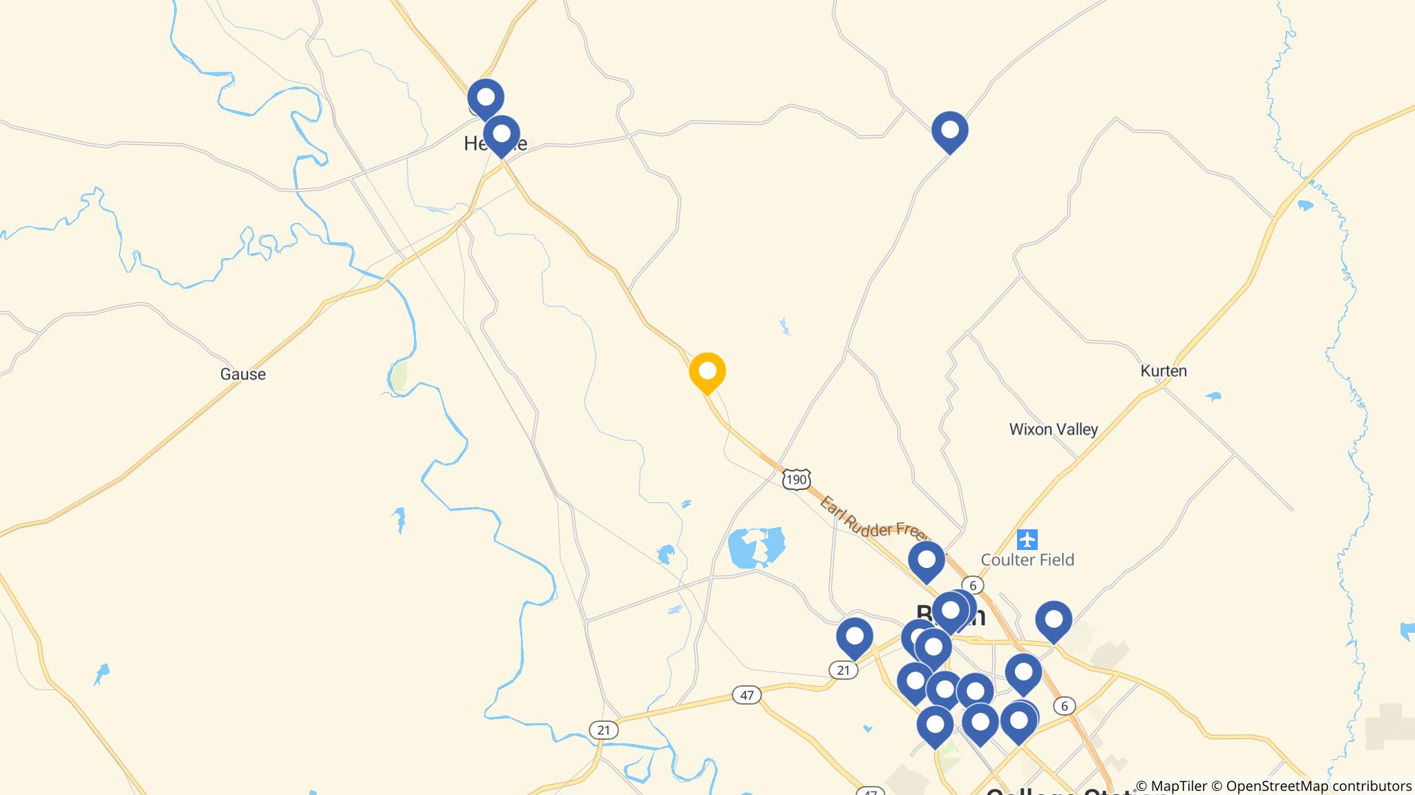 Street map of the ATM area