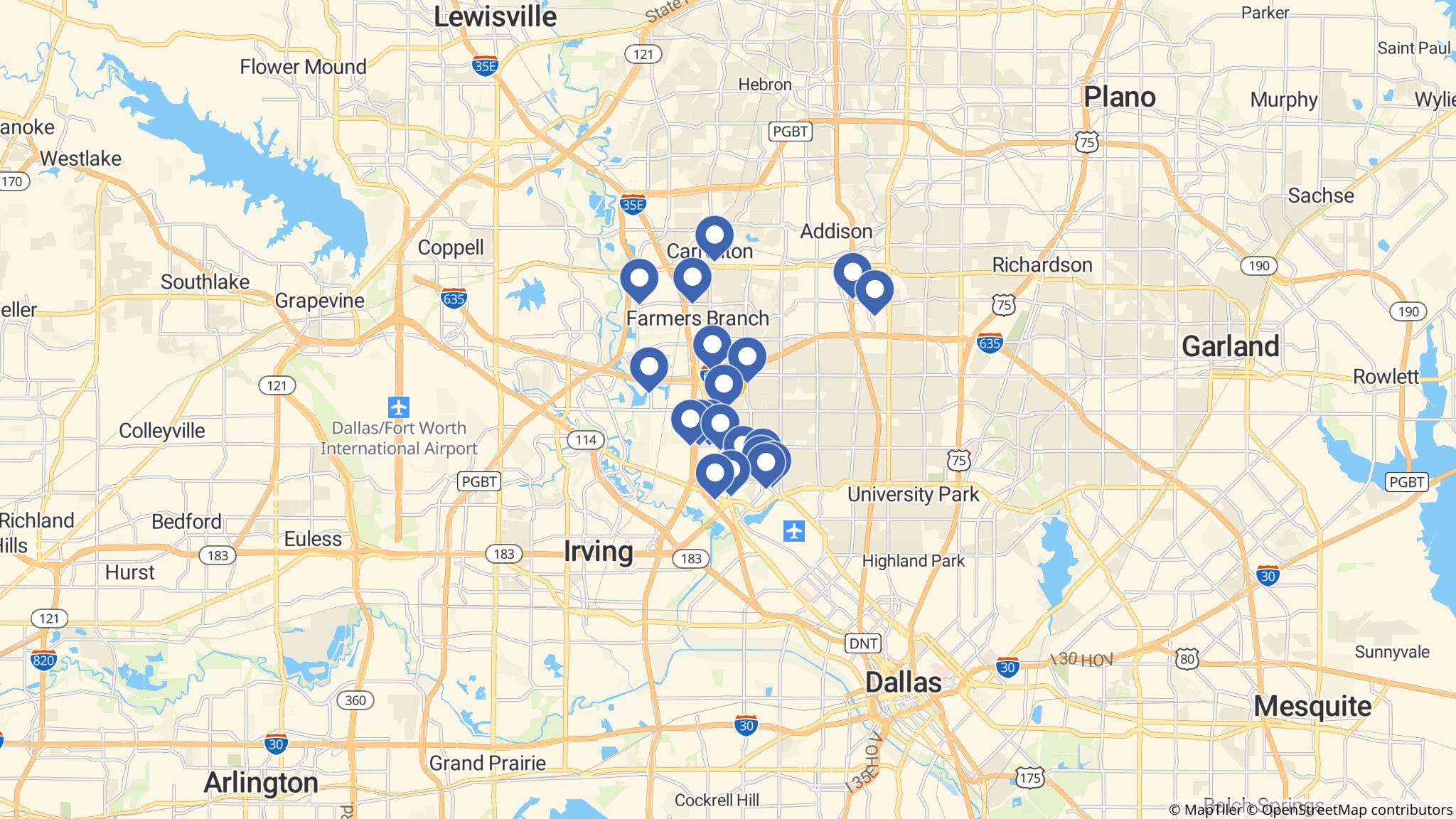 Street map of the ATM area