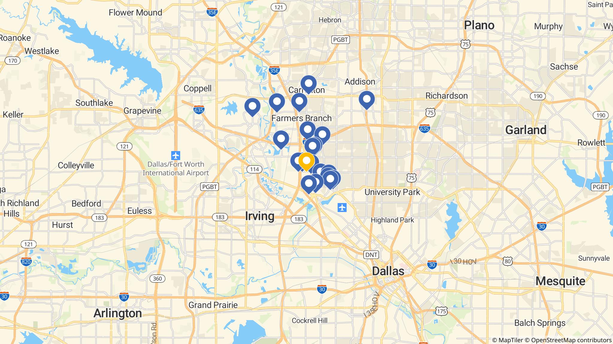 Street map of the ATM area