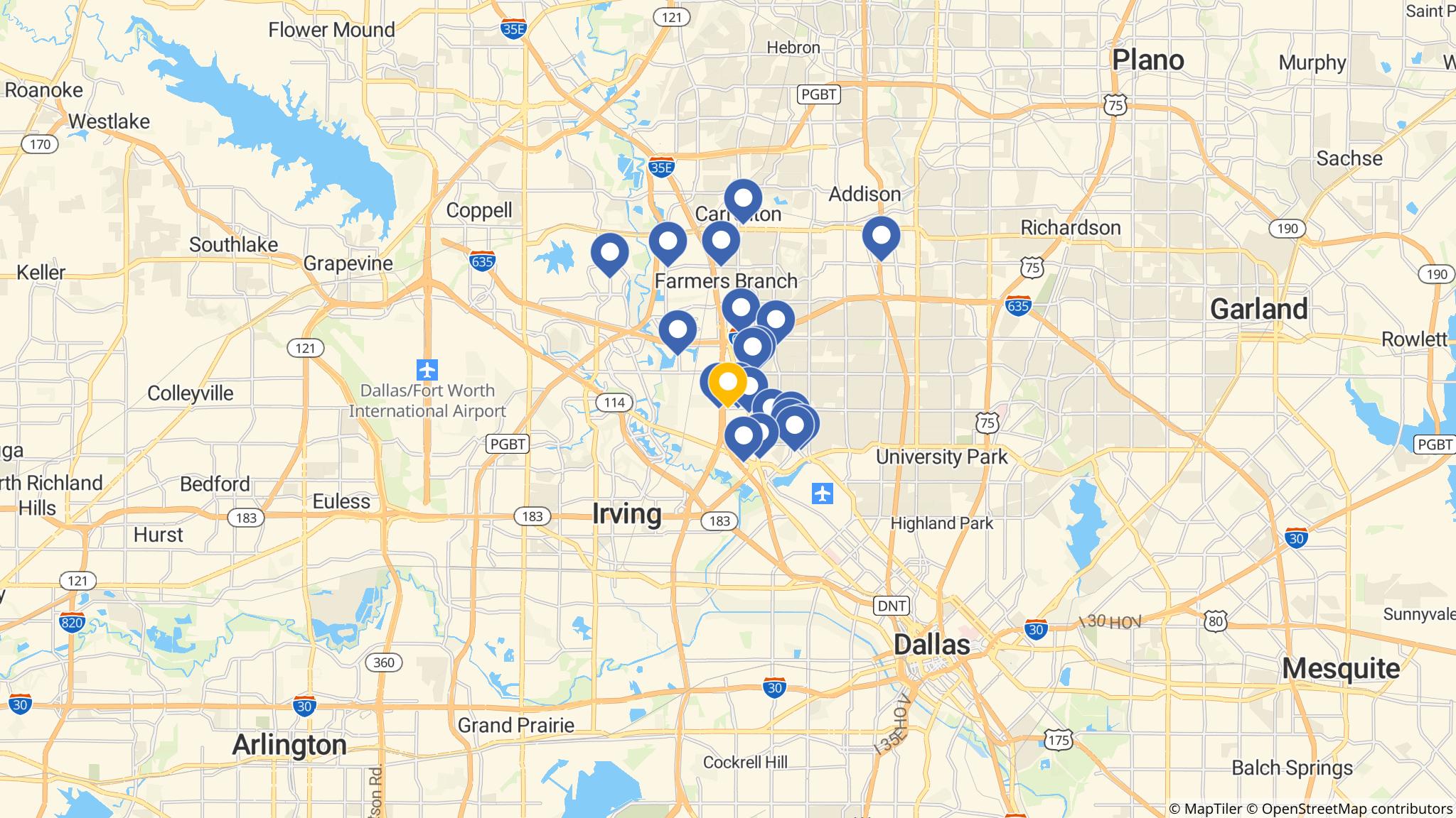 Street map of the ATM area
