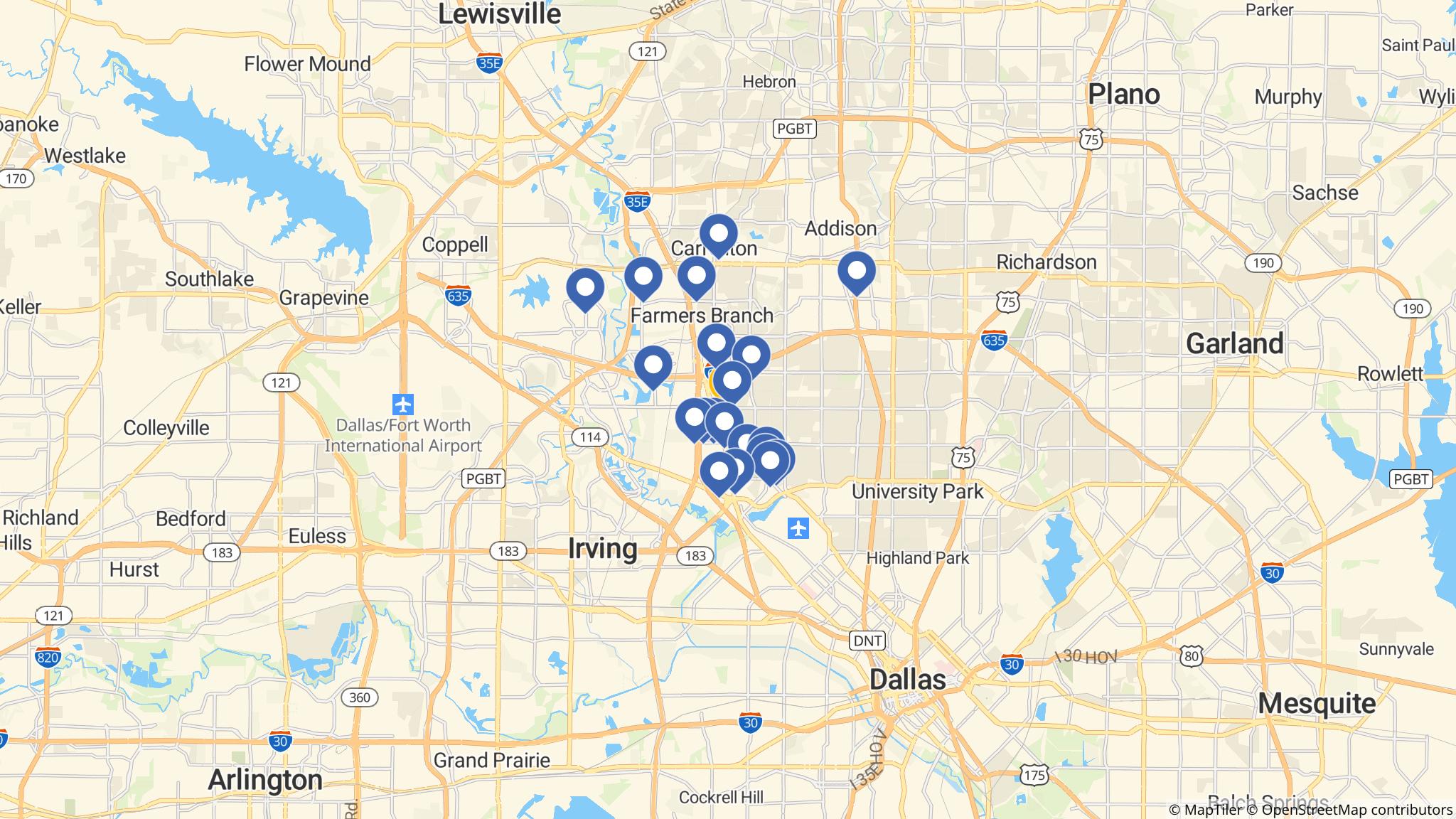 Street map of the ATM area
