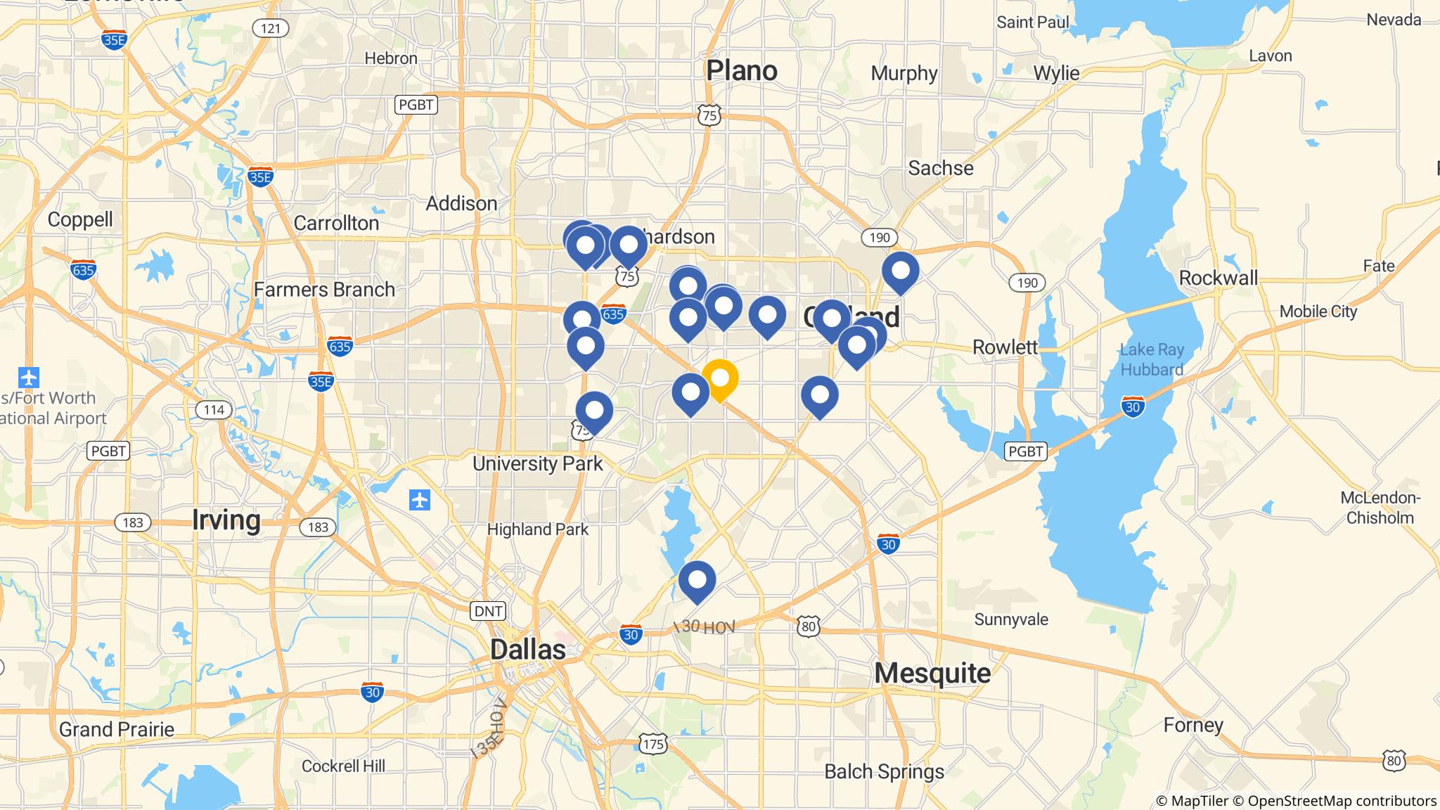 Street map of the ATM area