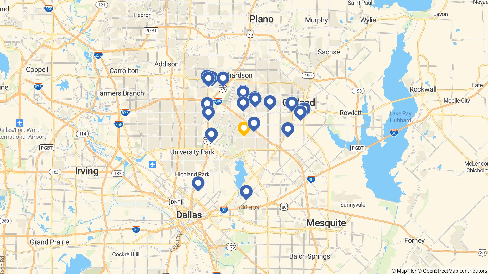 Street map of the ATM area