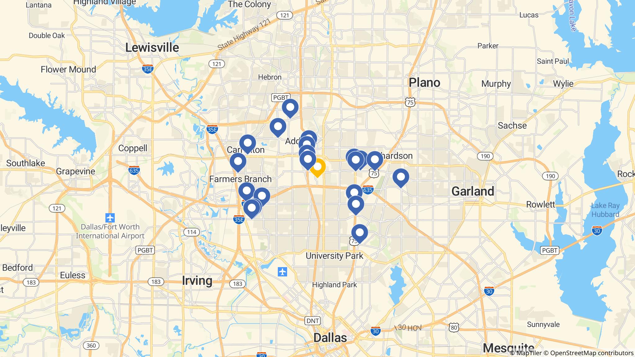 Street map of the ATM area