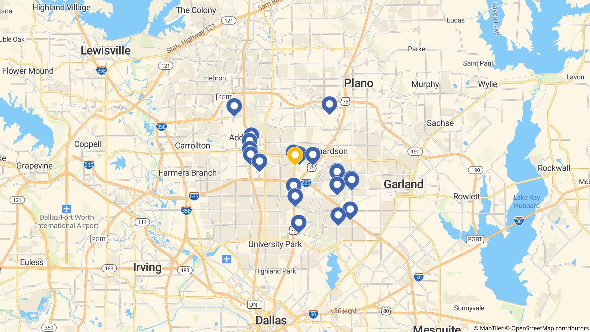 Street map of the ATM area