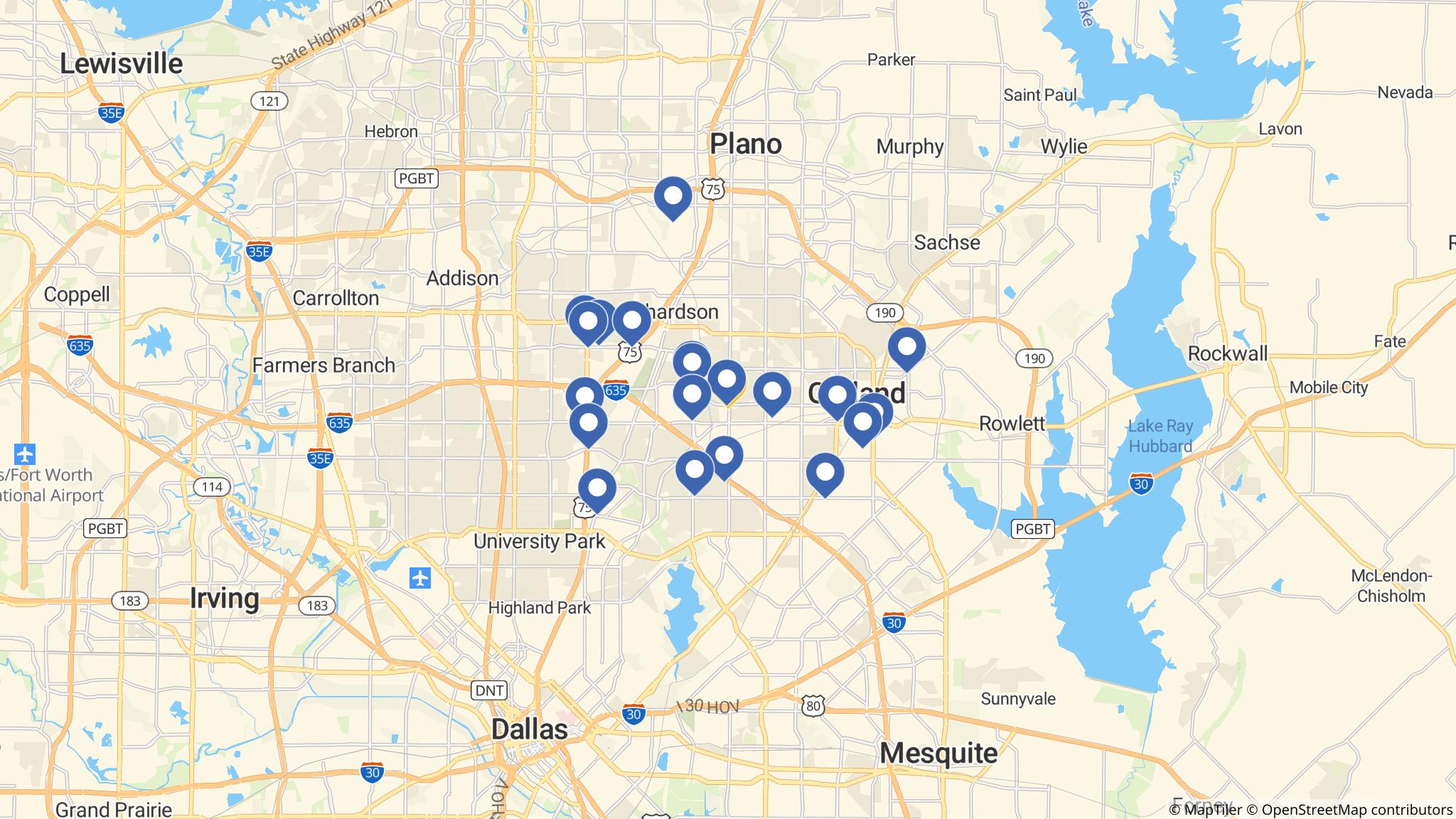 Street map of the ATM area
