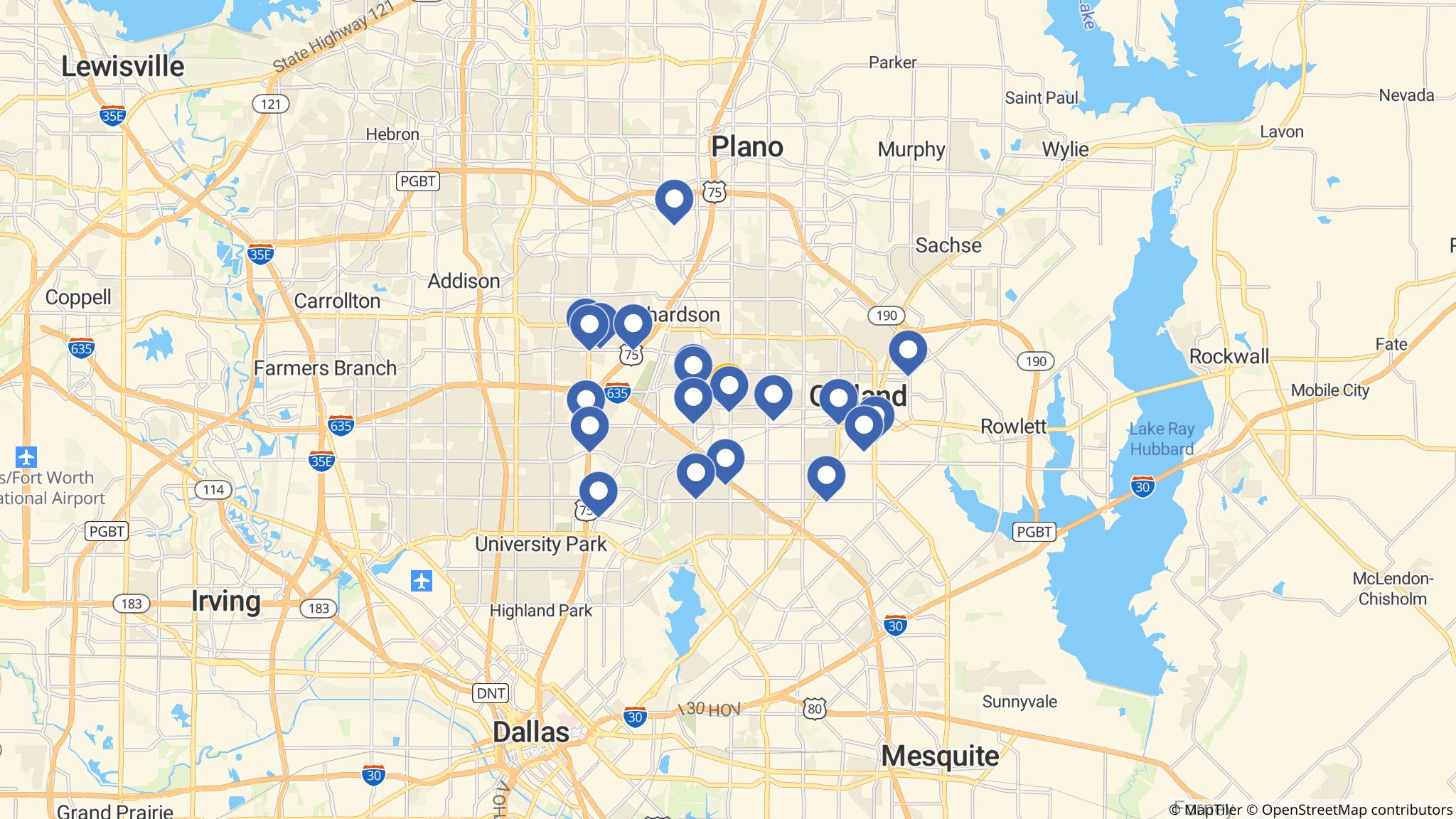 Street map of the ATM area
