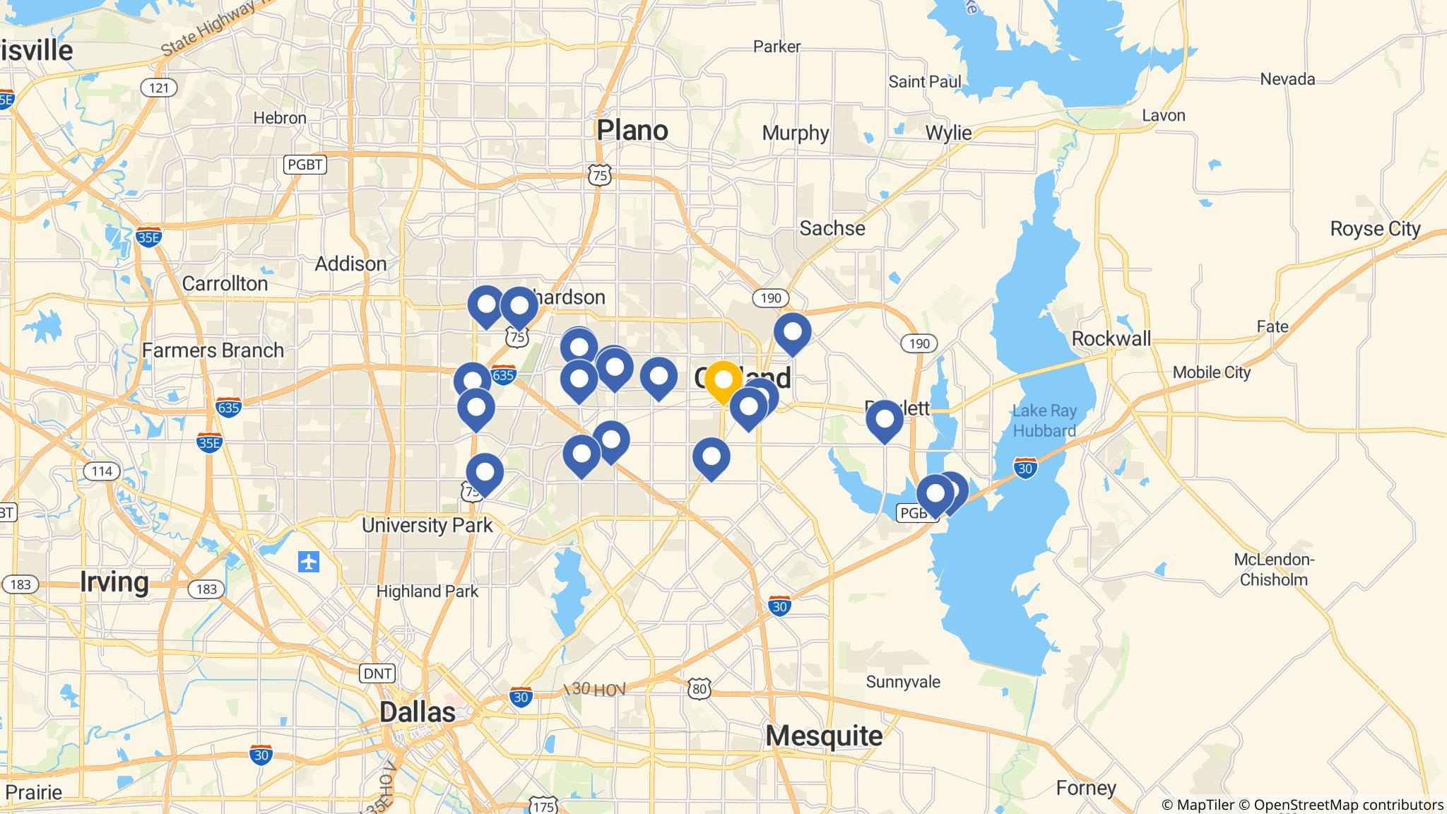 Street map of the ATM area