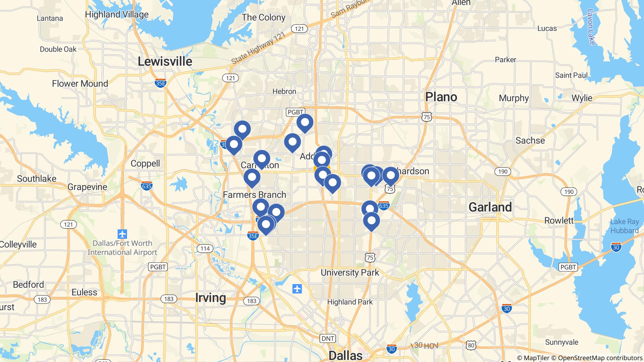 Street map of the ATM area