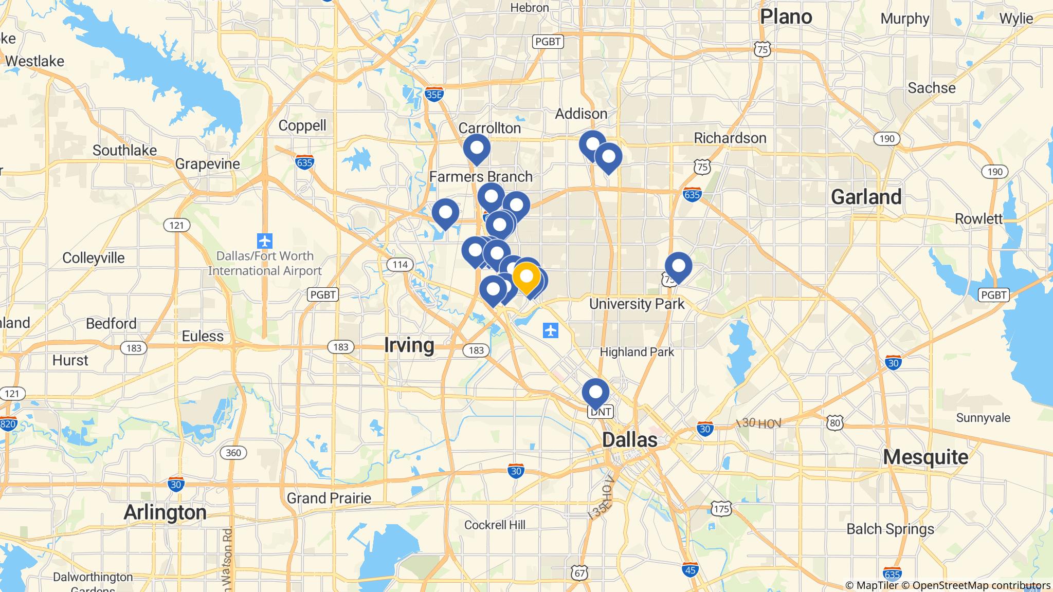 Street map of the ATM area