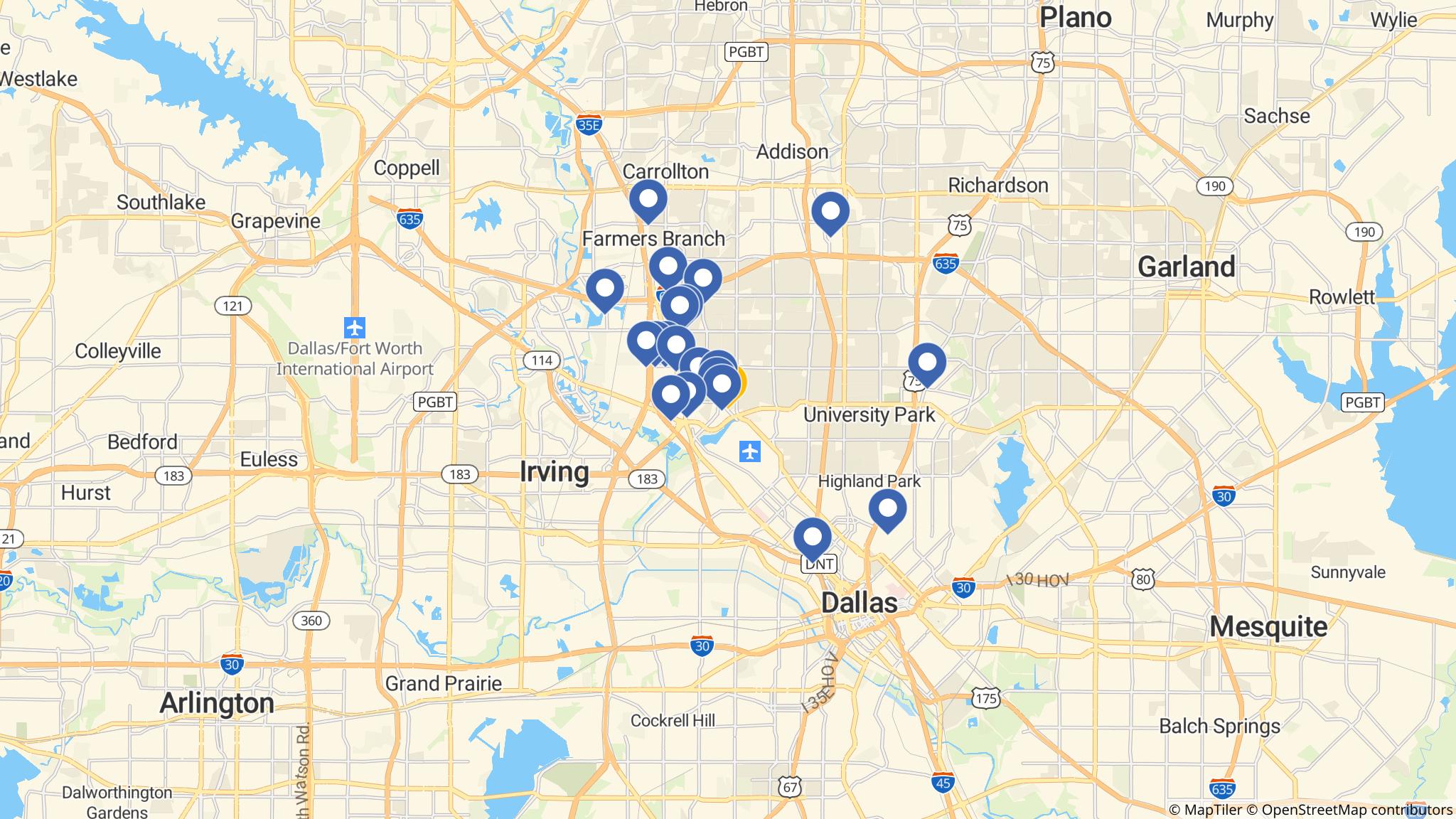 Street map of the ATM area