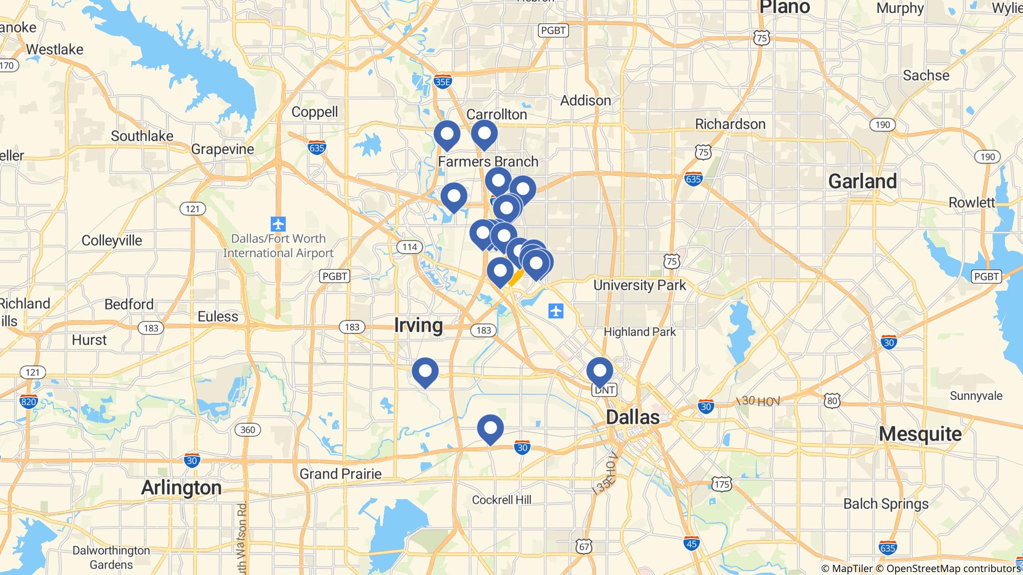 Street map of the ATM area