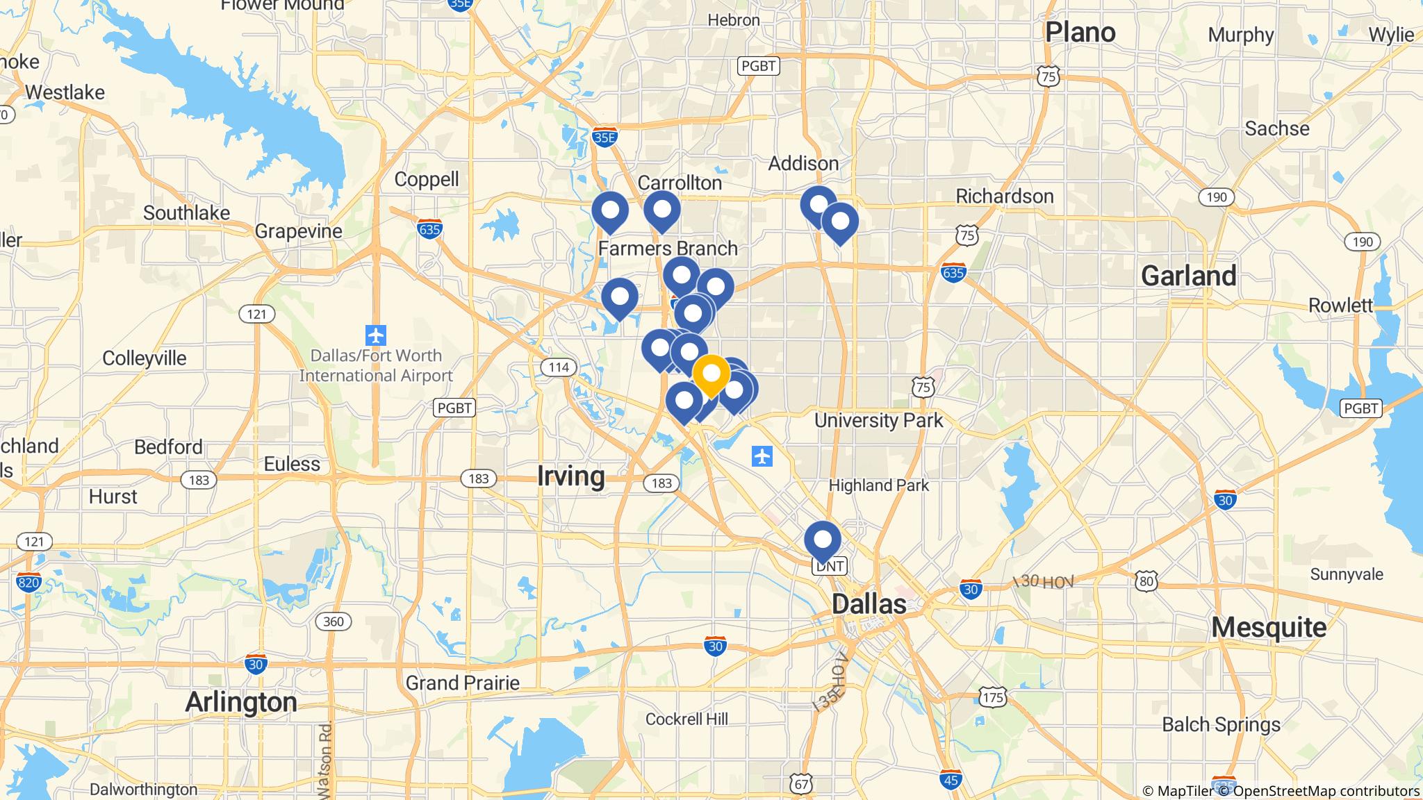 Street map of the ATM area