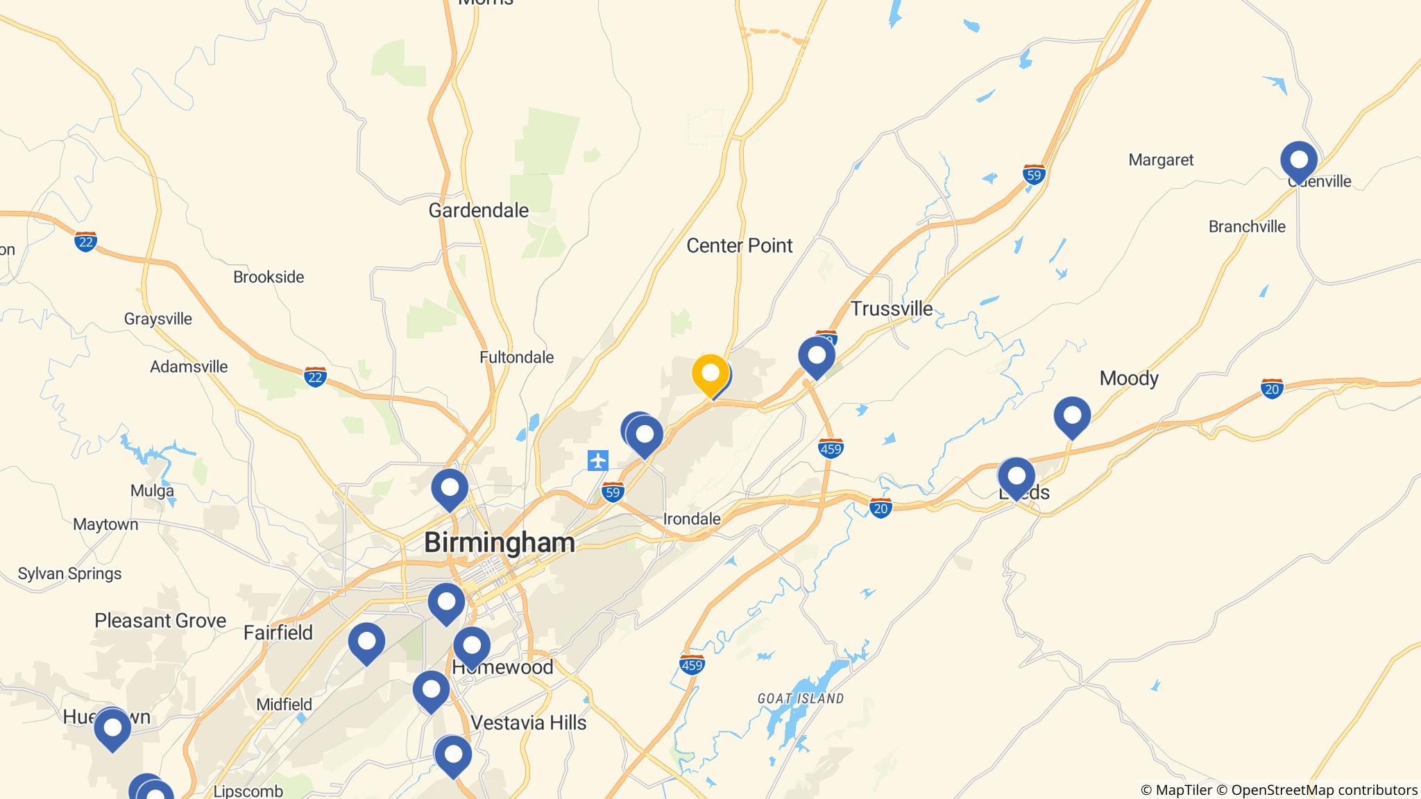 Street map of the ATM area
