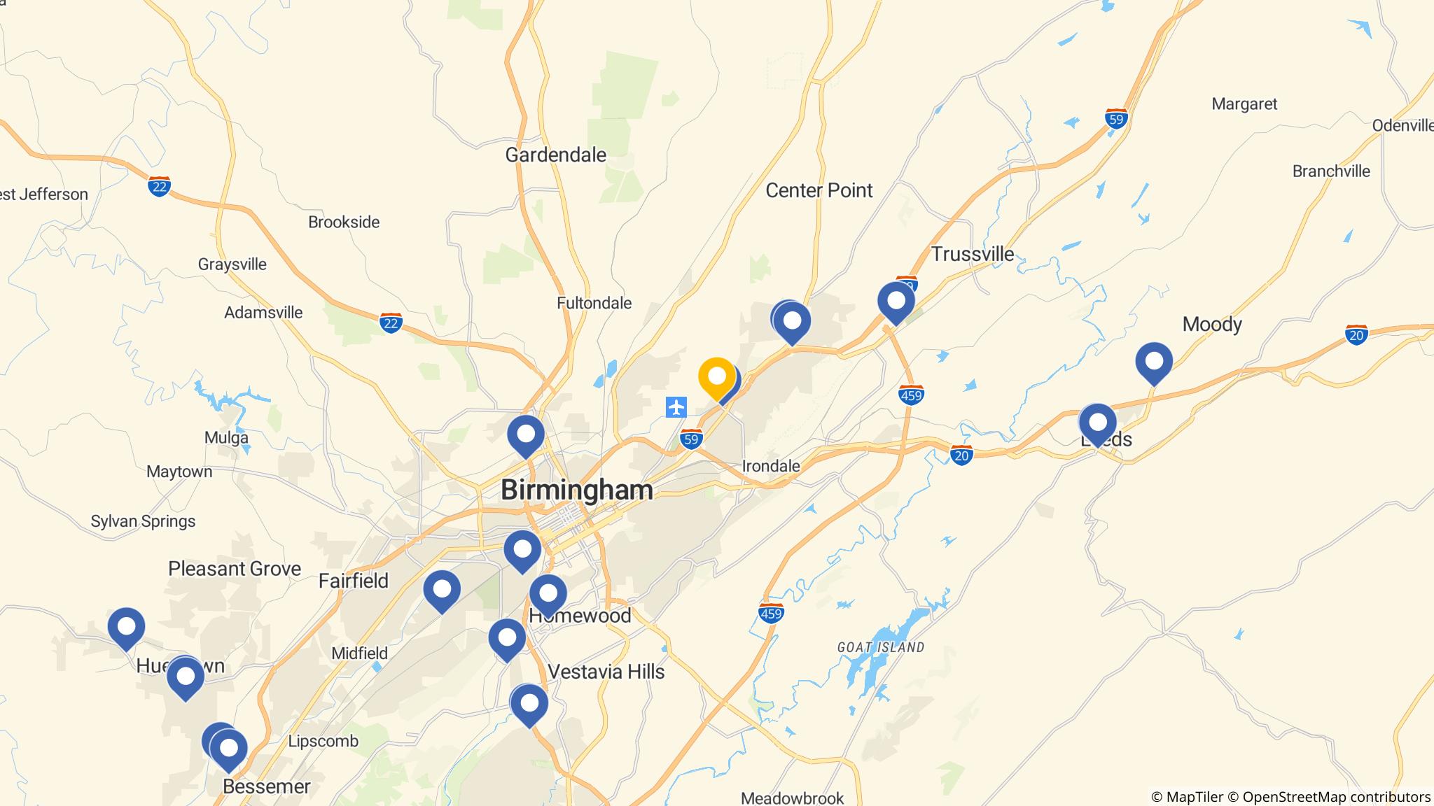 Street map of the ATM area