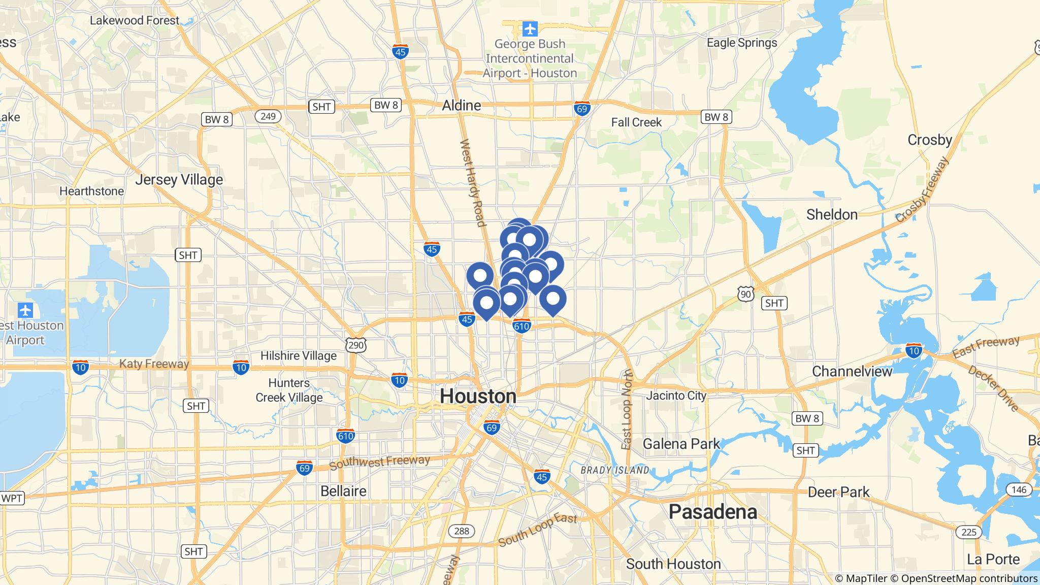 Street map of the ATM area
