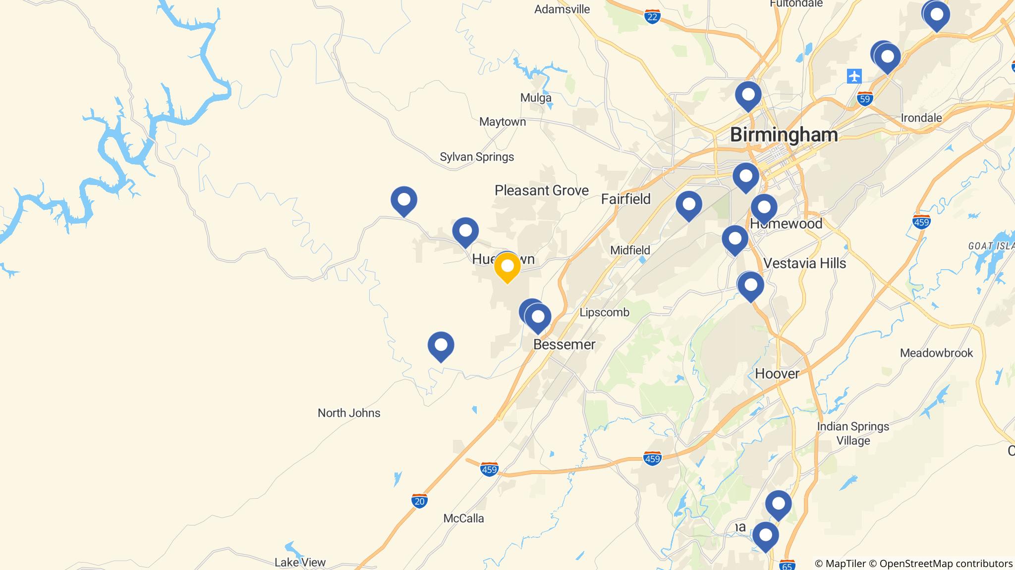 Street map of the ATM area