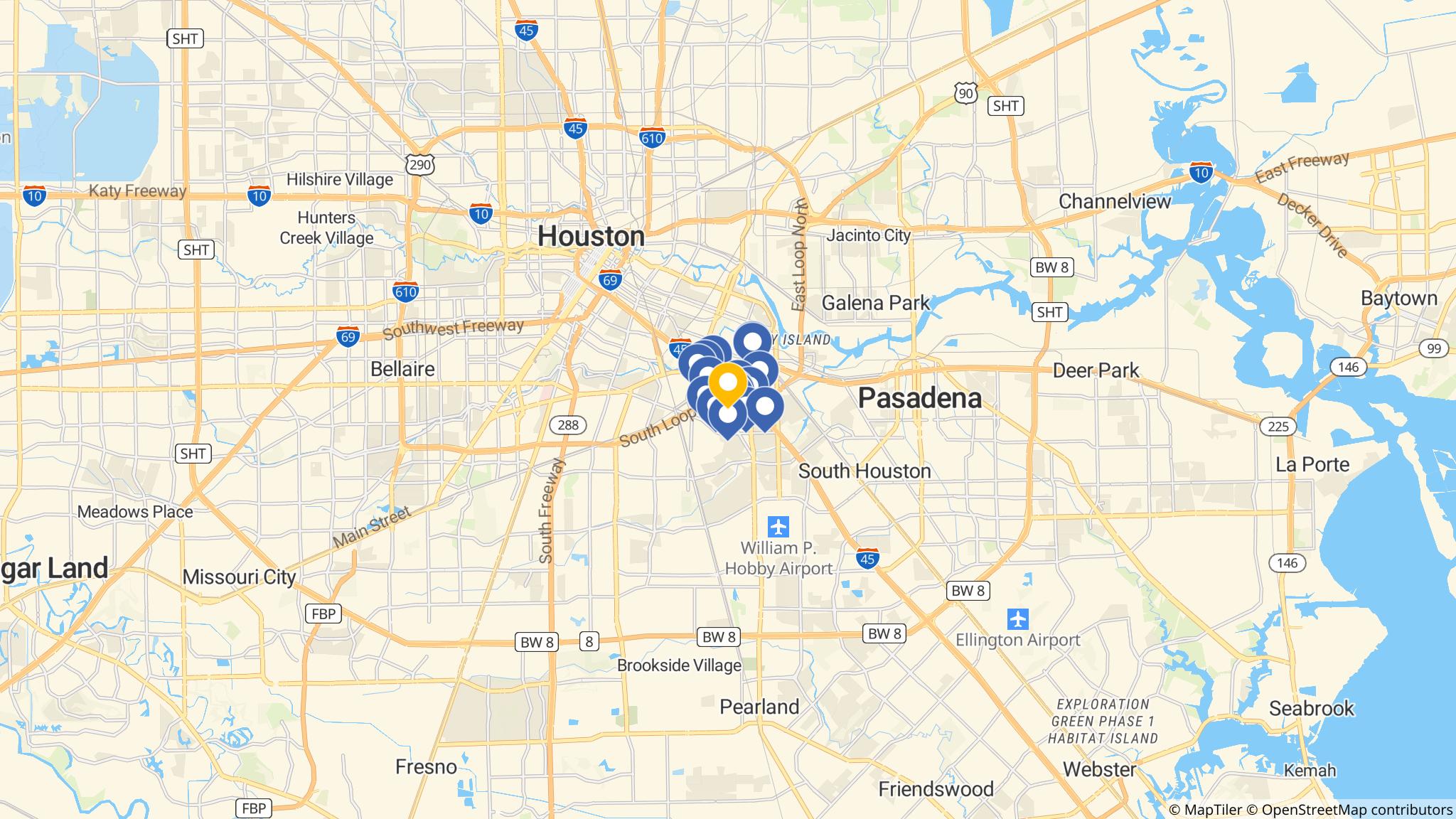 Street map of the ATM area