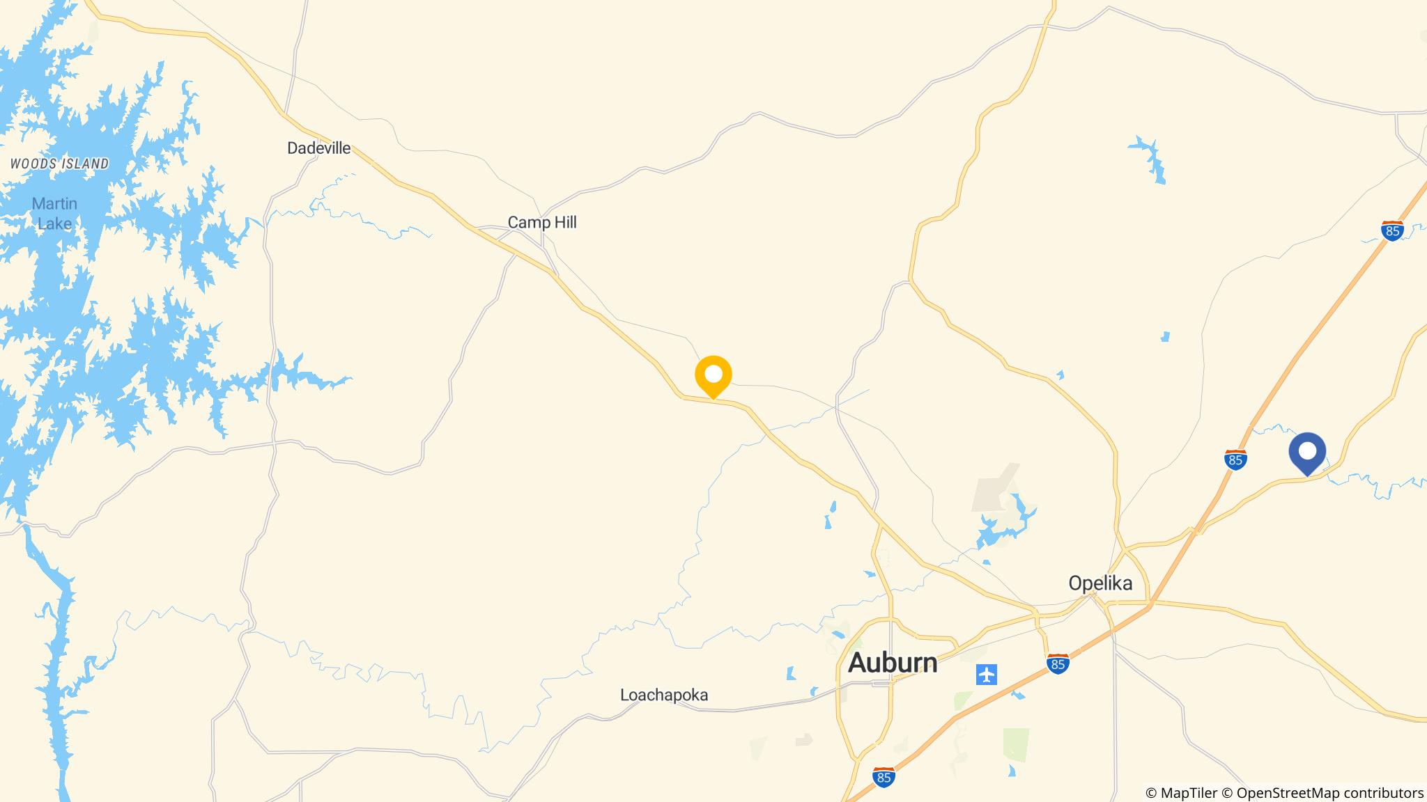 Street map of the ATM area