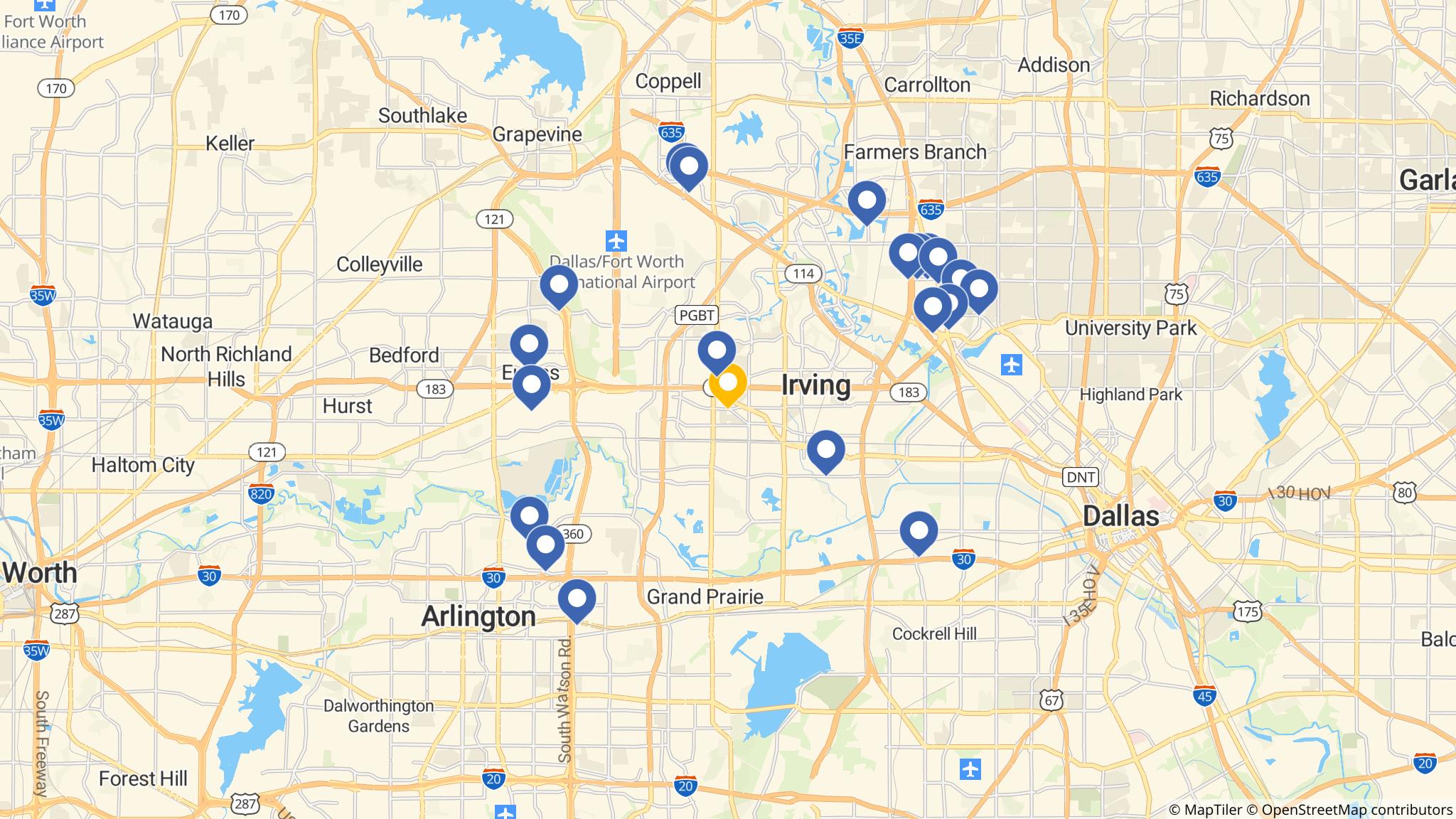 Street map of the ATM area