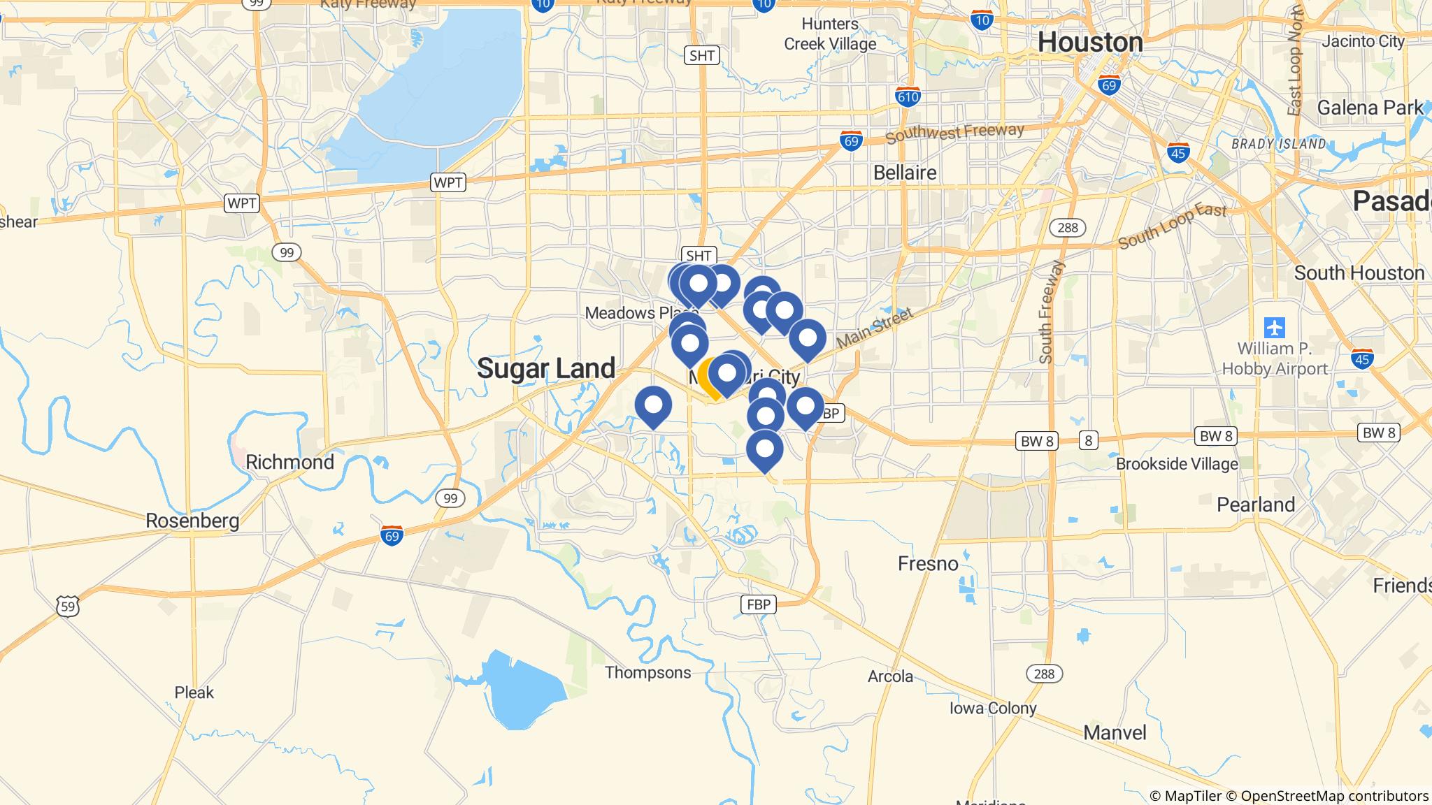 Street map of the ATM area