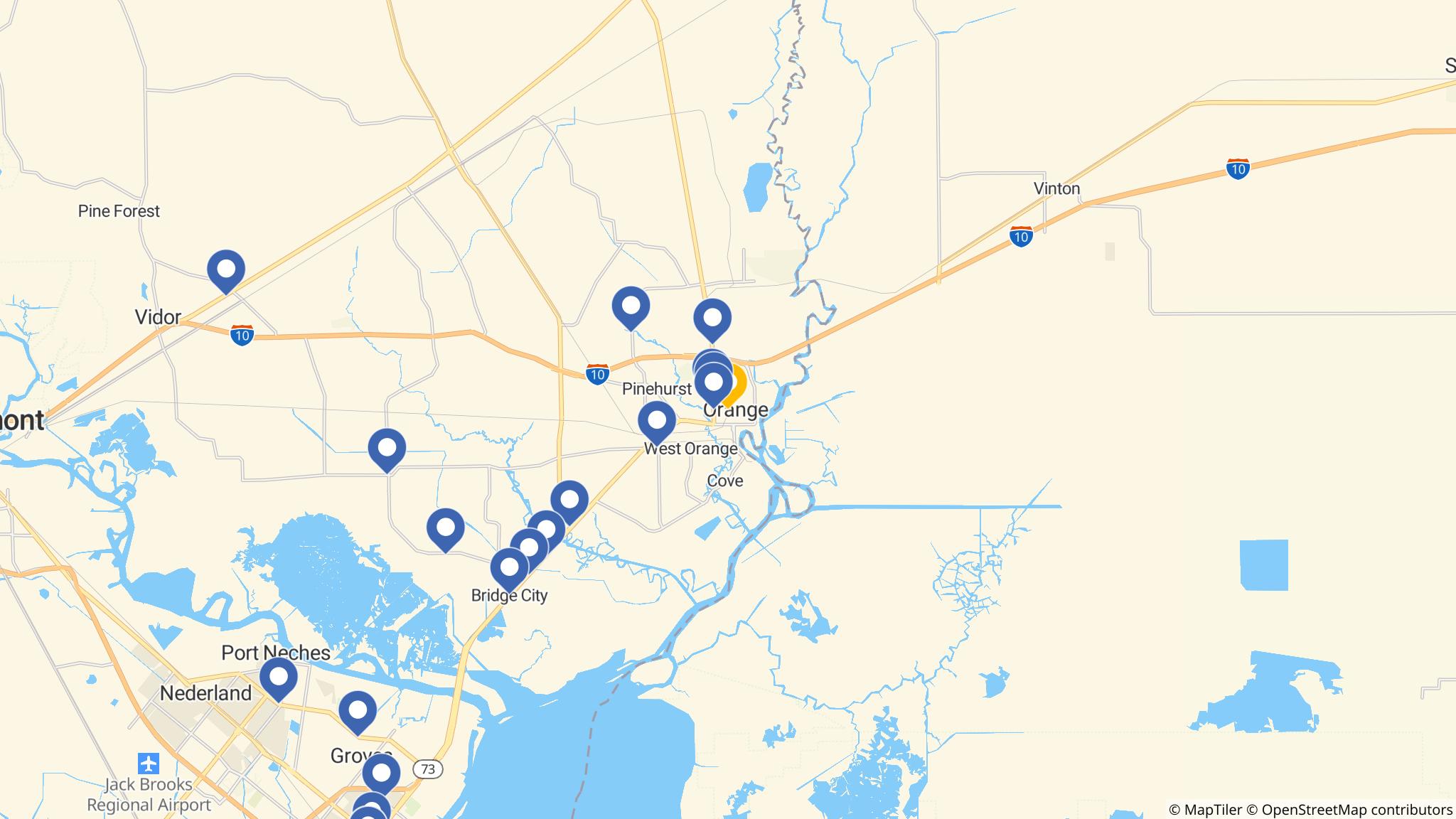 Street map of the ATM area