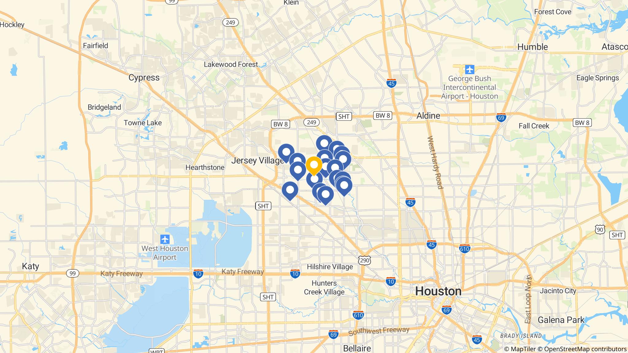 Street map of the ATM area