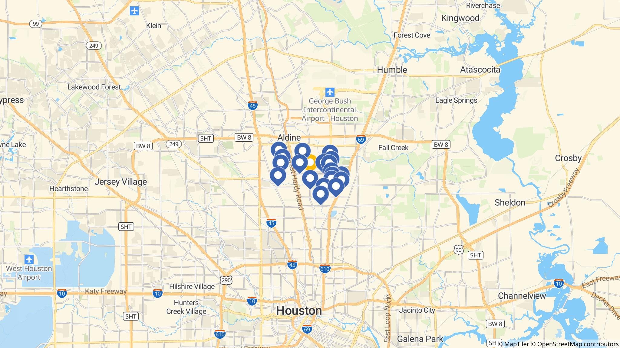 Street map of the ATM area