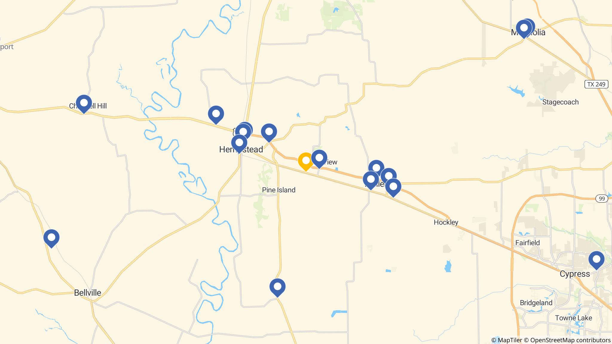 Street map of the ATM area