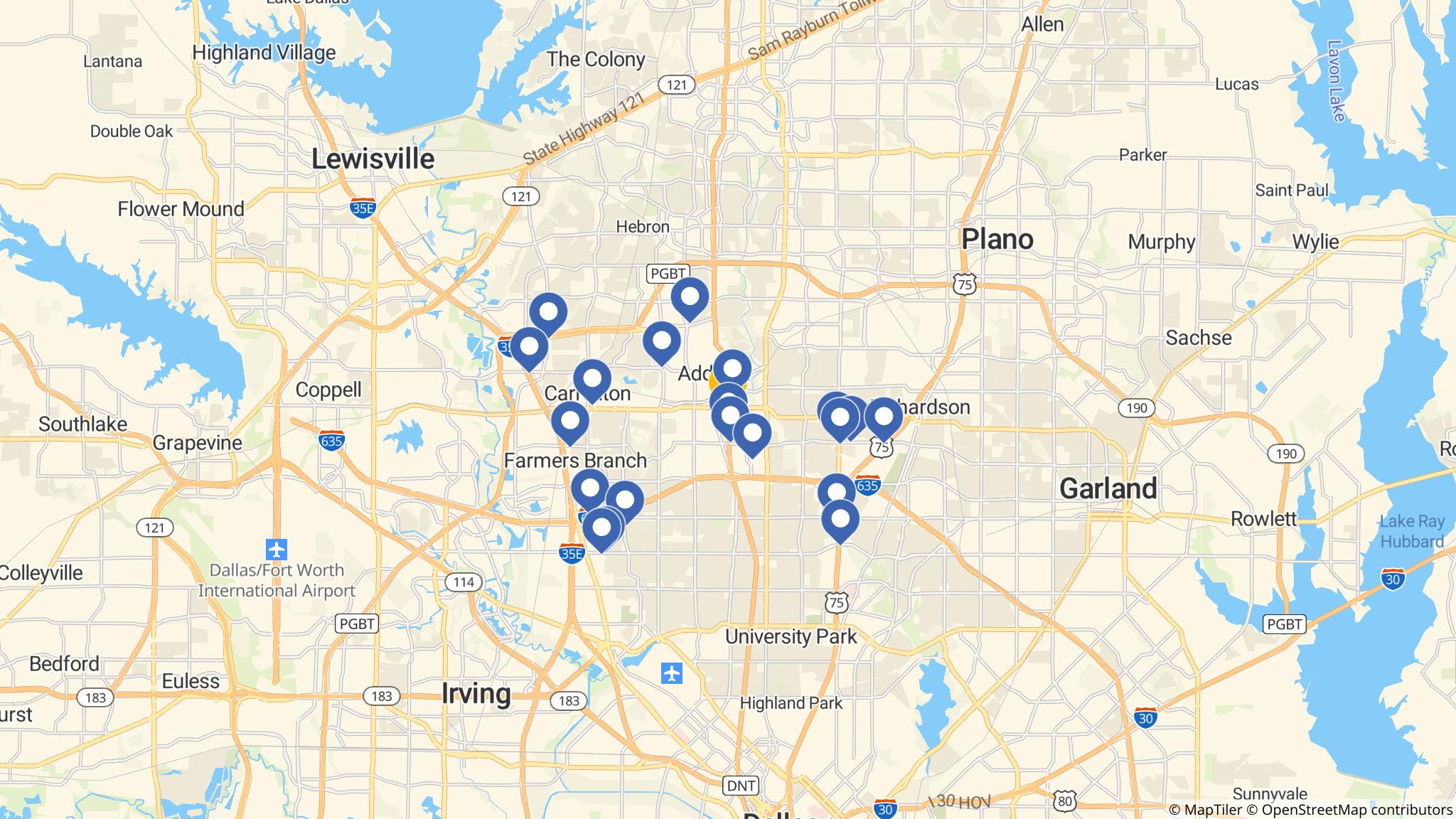 Street map of the ATM area