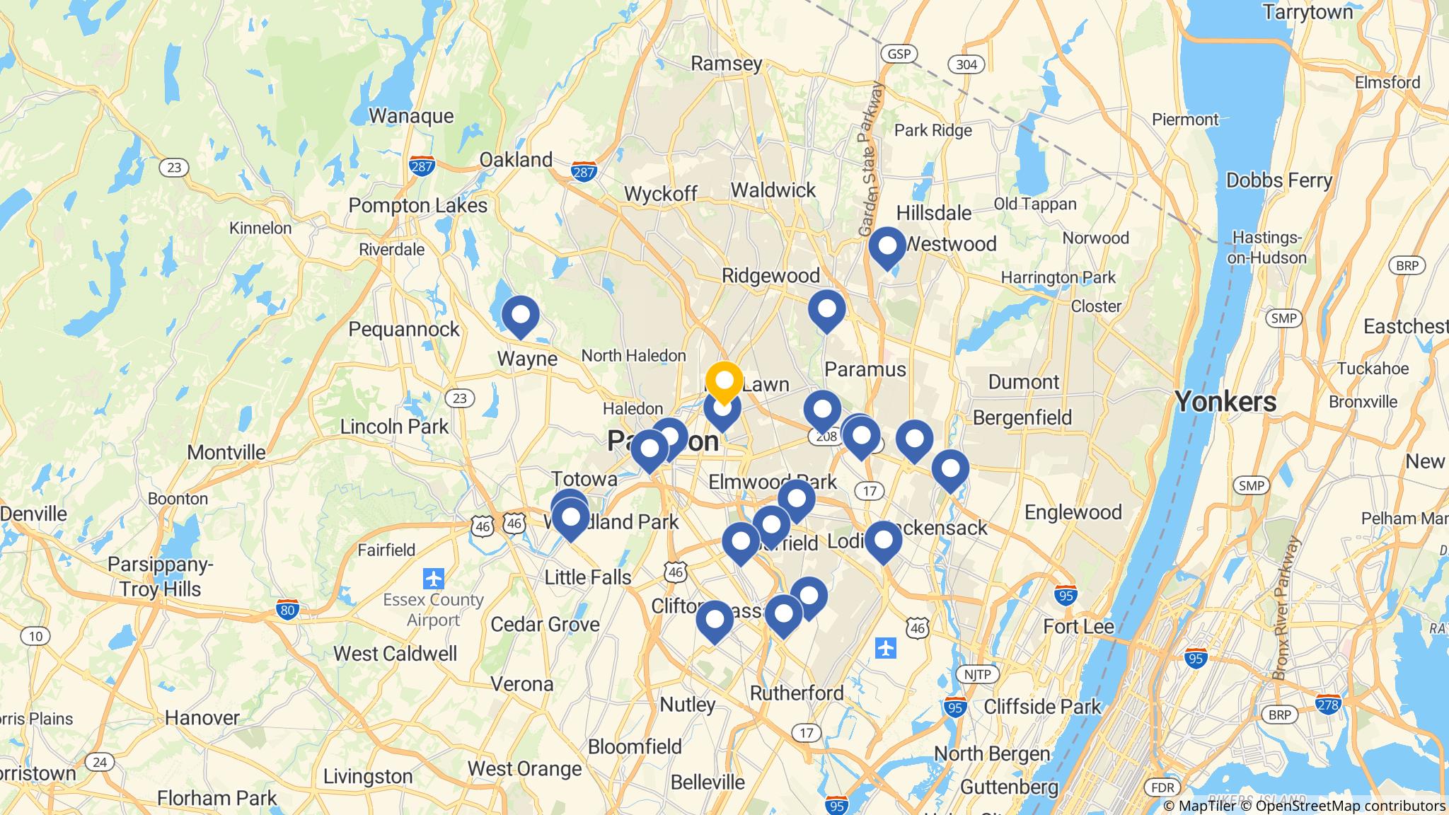 Street map of the ATM area