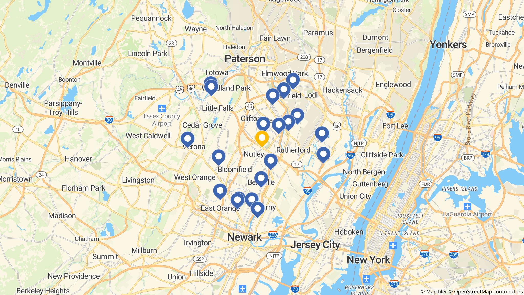 Street map of the ATM area