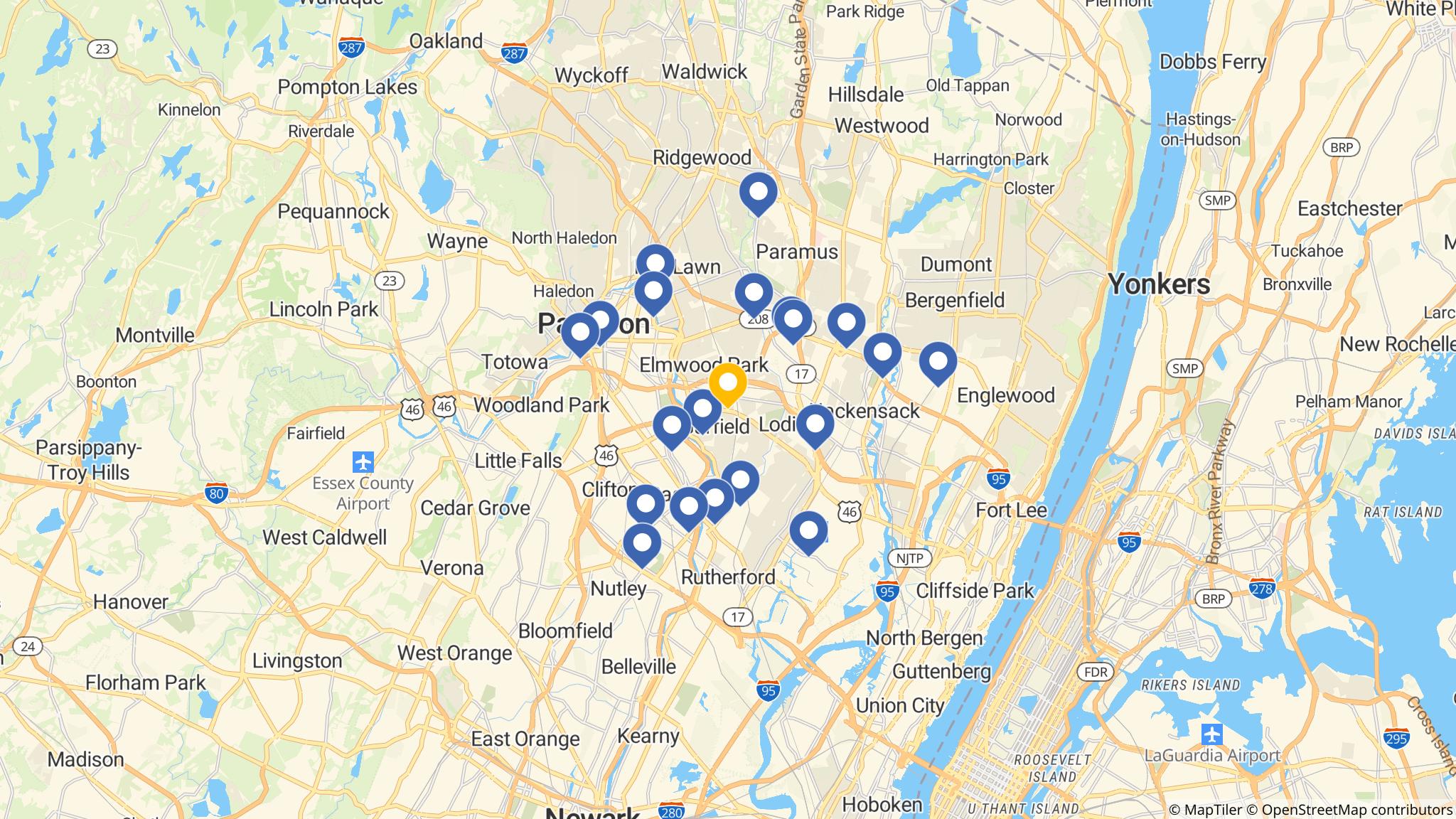 Street map of the ATM area