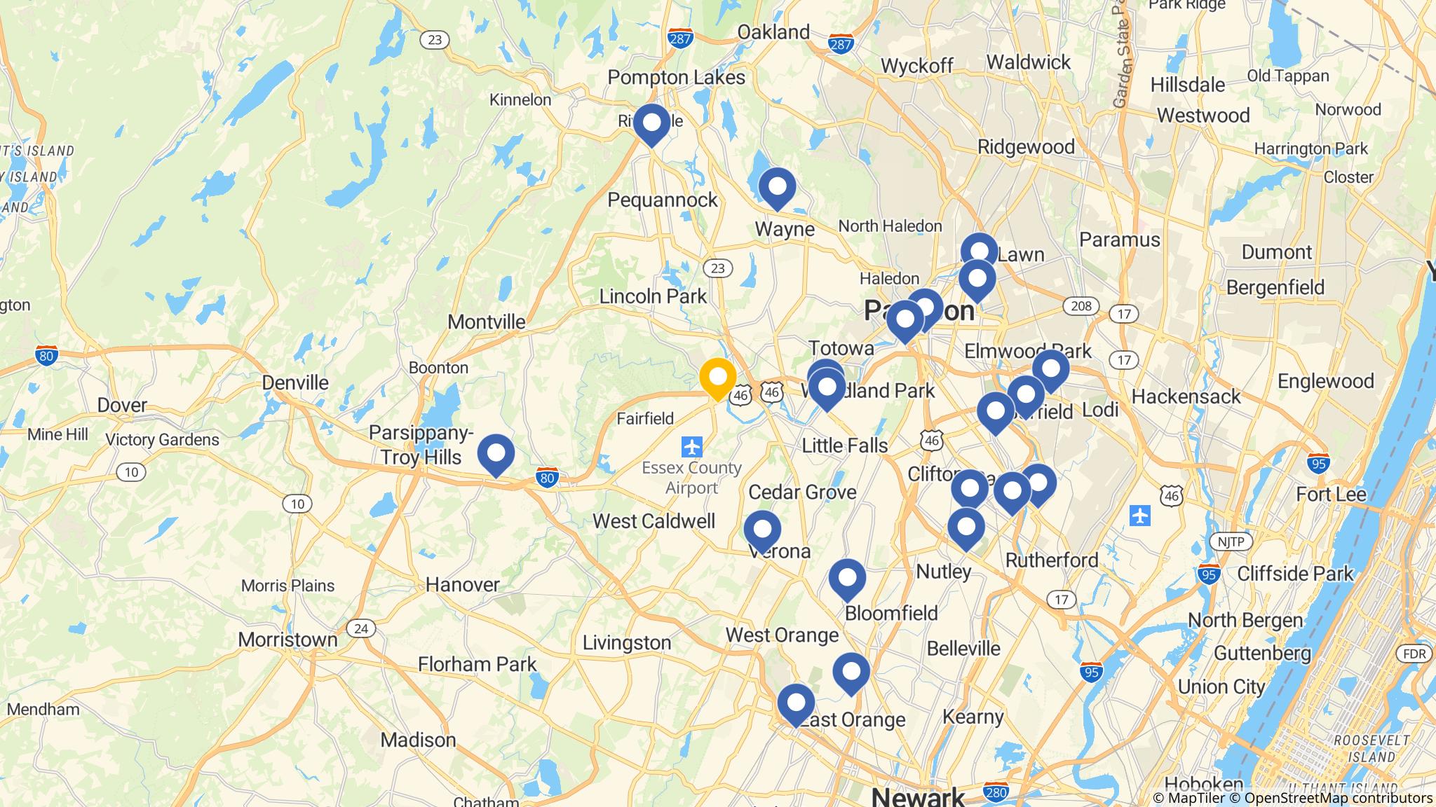 Street map of the ATM area