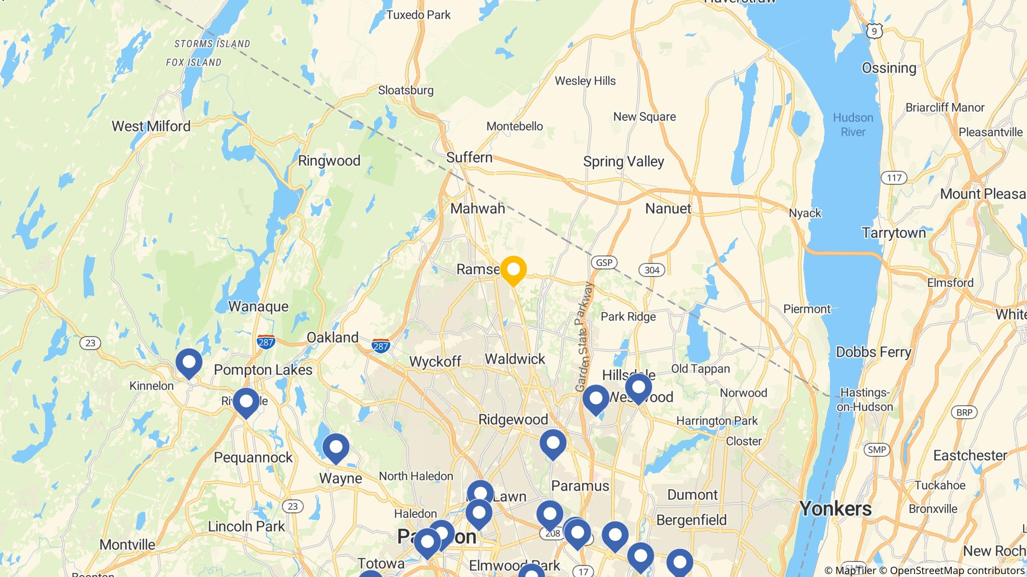 Street map of the ATM area