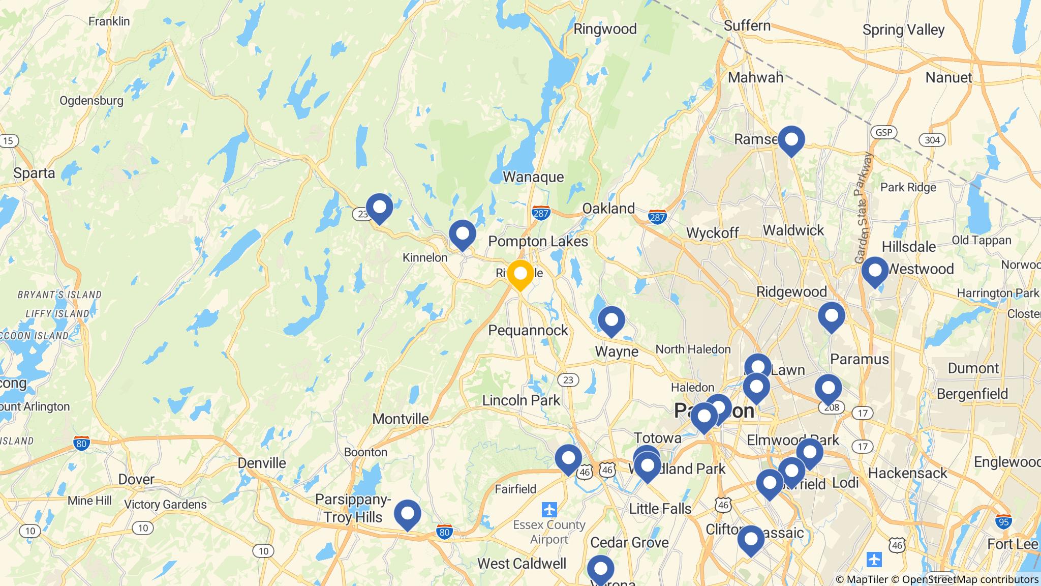 Street map of the ATM area