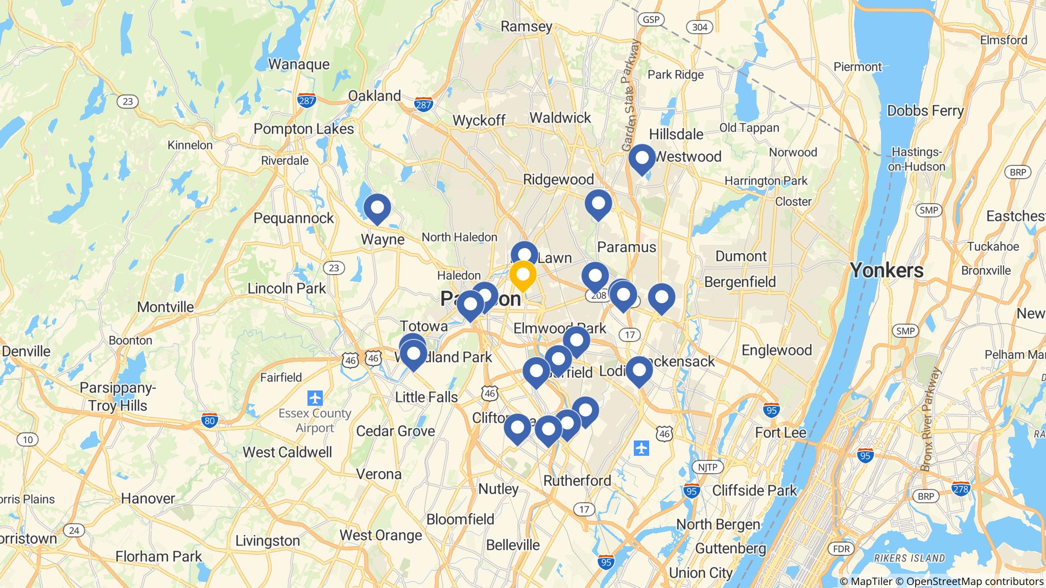 Street map of the ATM area