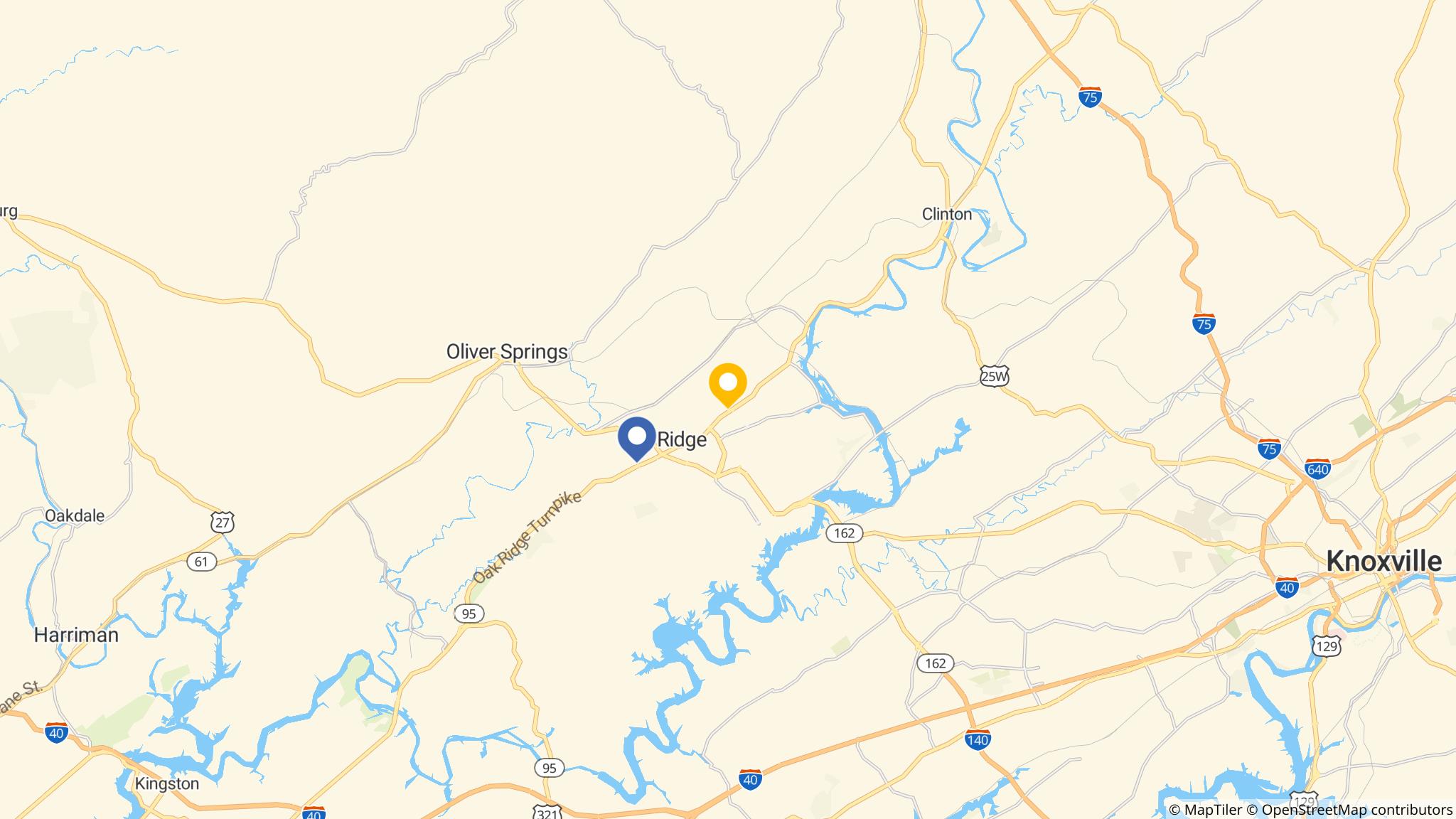 Street map of the ATM area