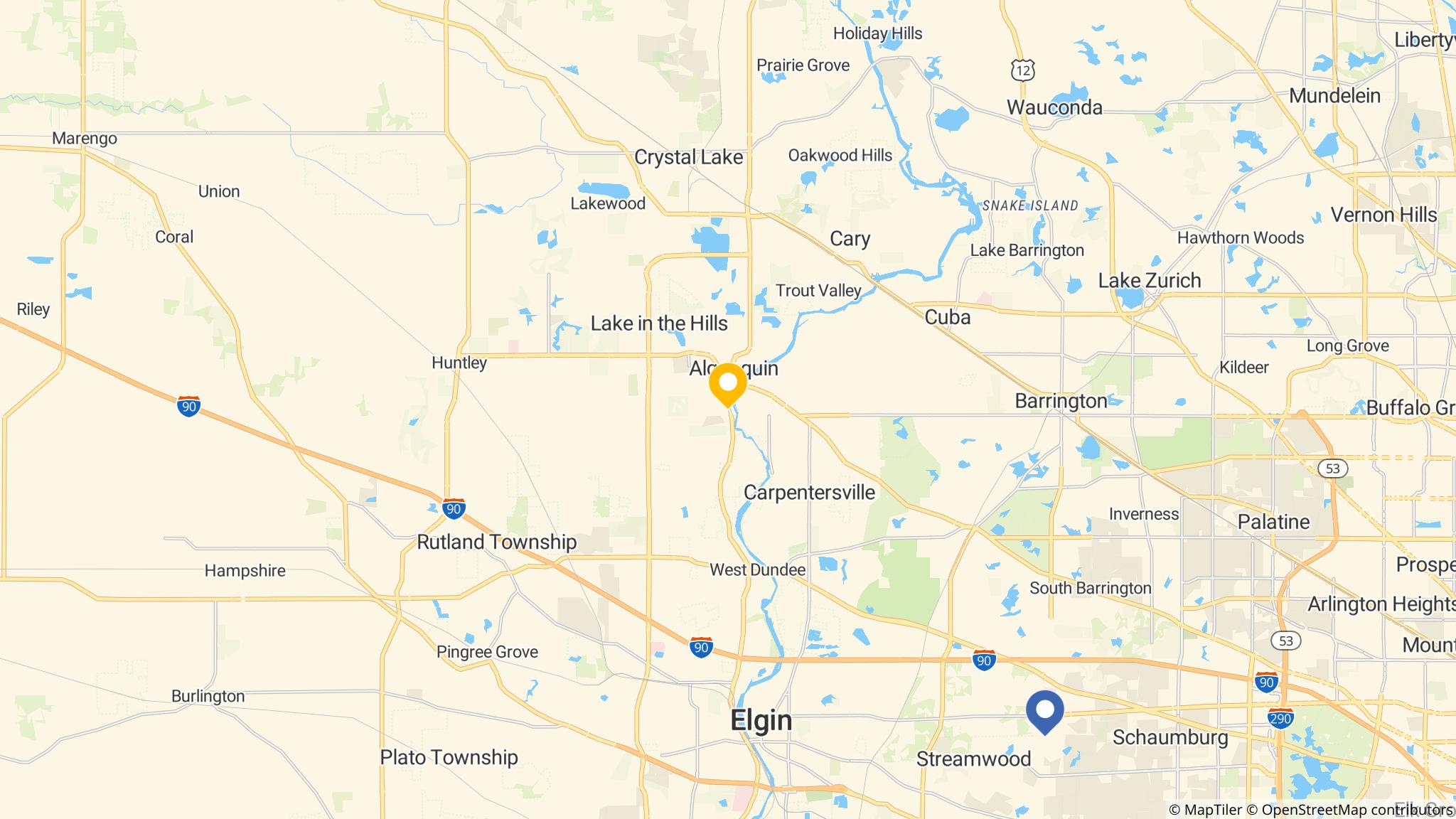 Street map of the ATM area