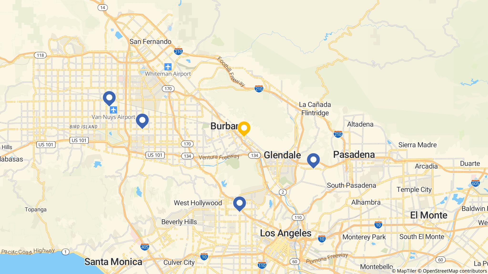 Street map of the ATM area