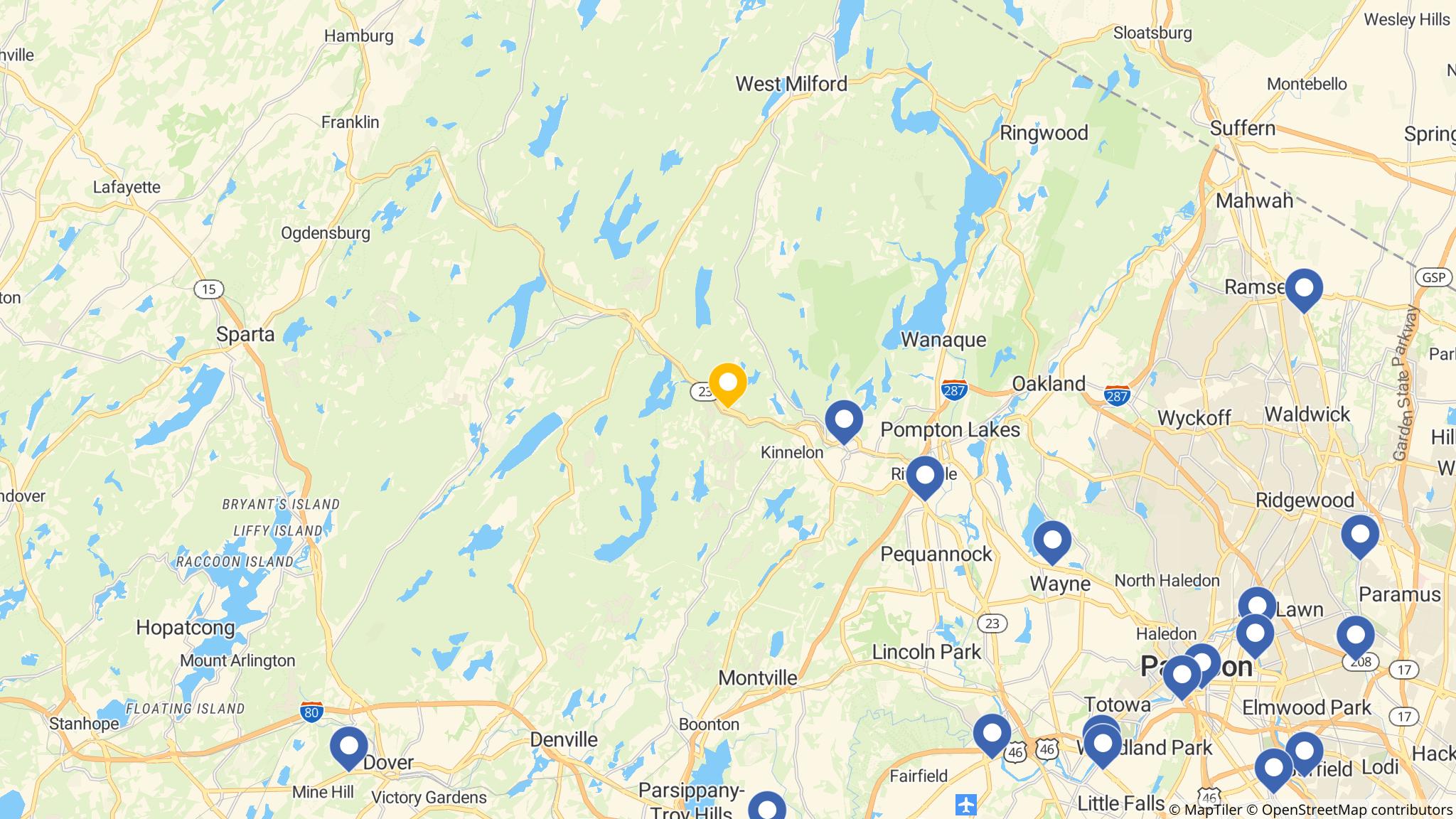 Street map of the ATM area