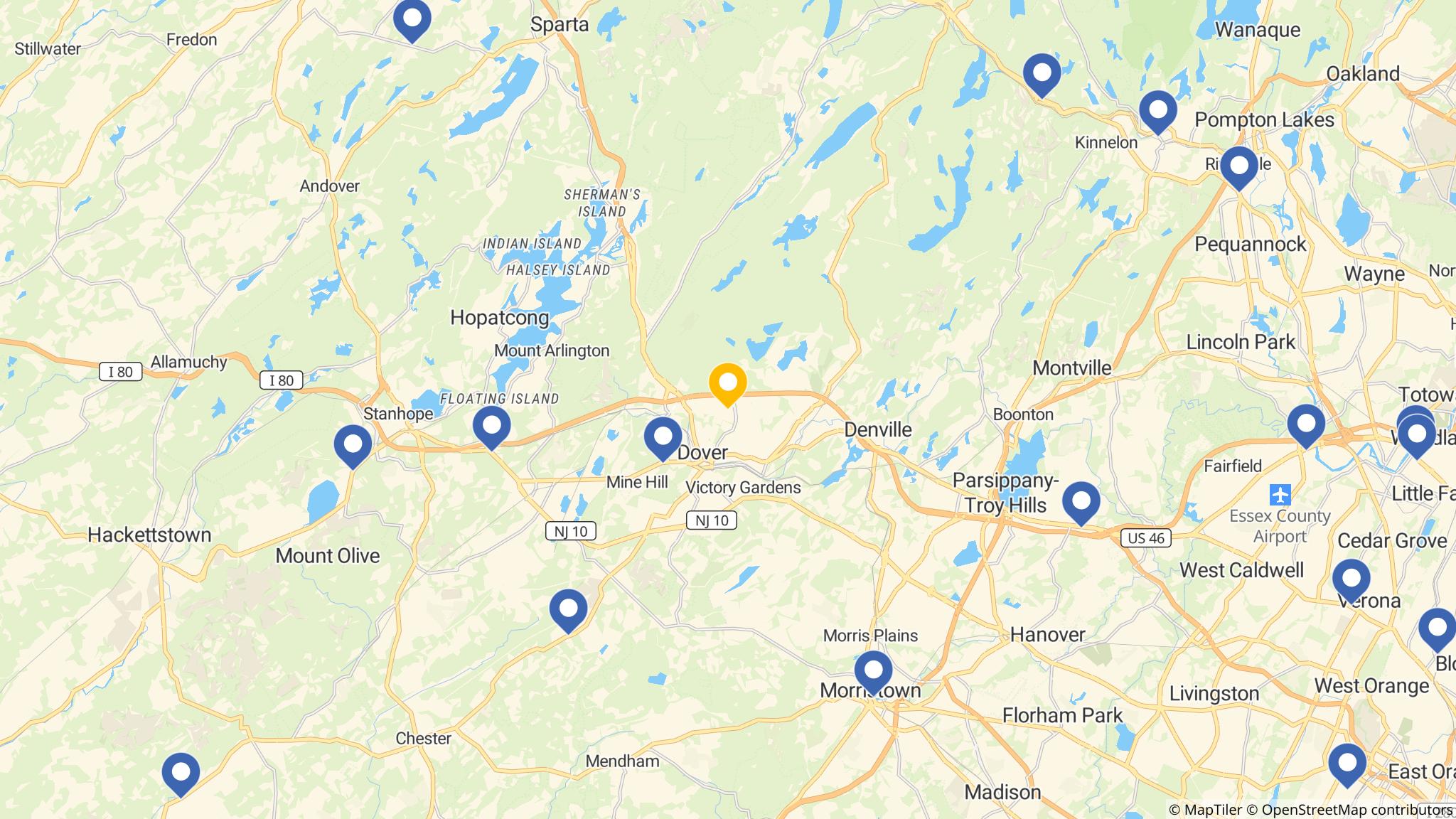Street map of the ATM area