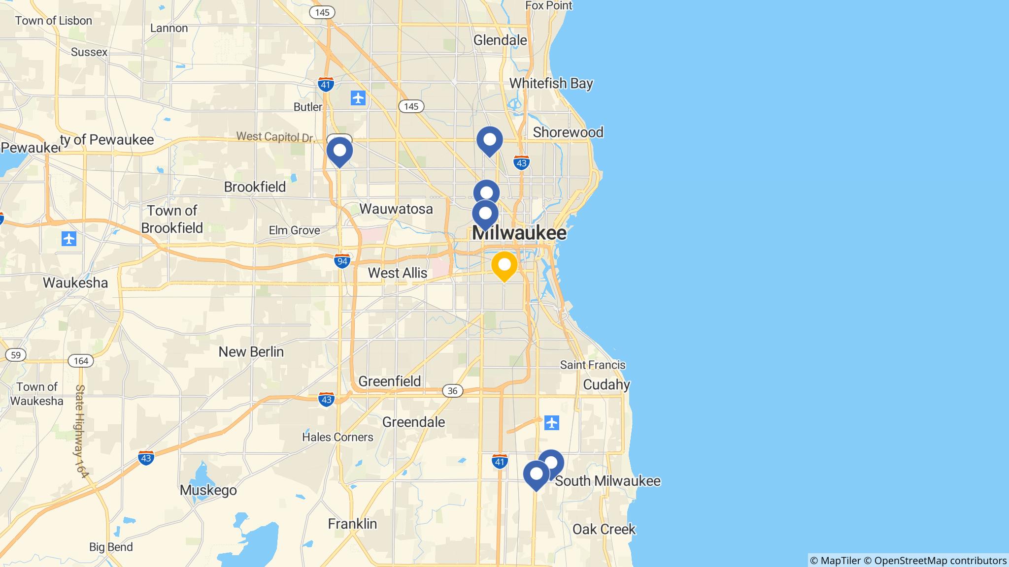 Street map of the ATM area