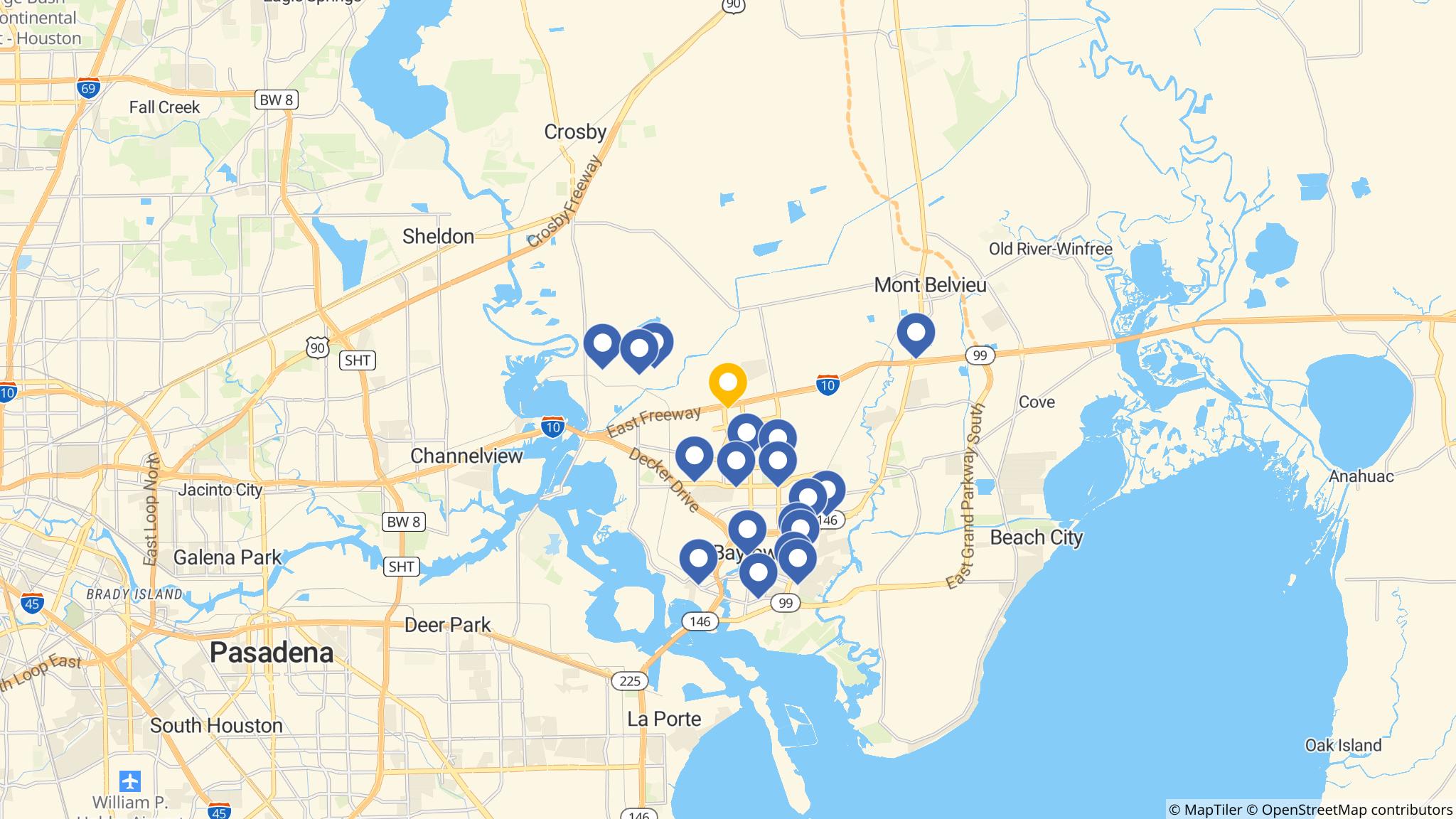 Street map of the ATM area