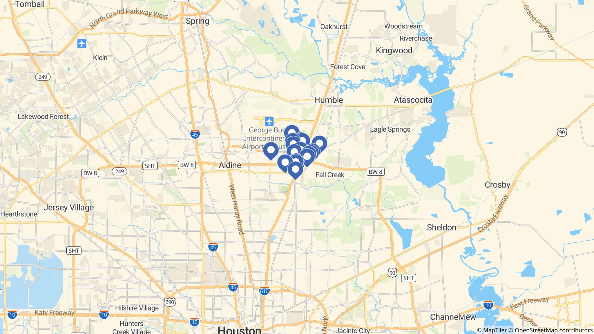 Street map of the ATM area