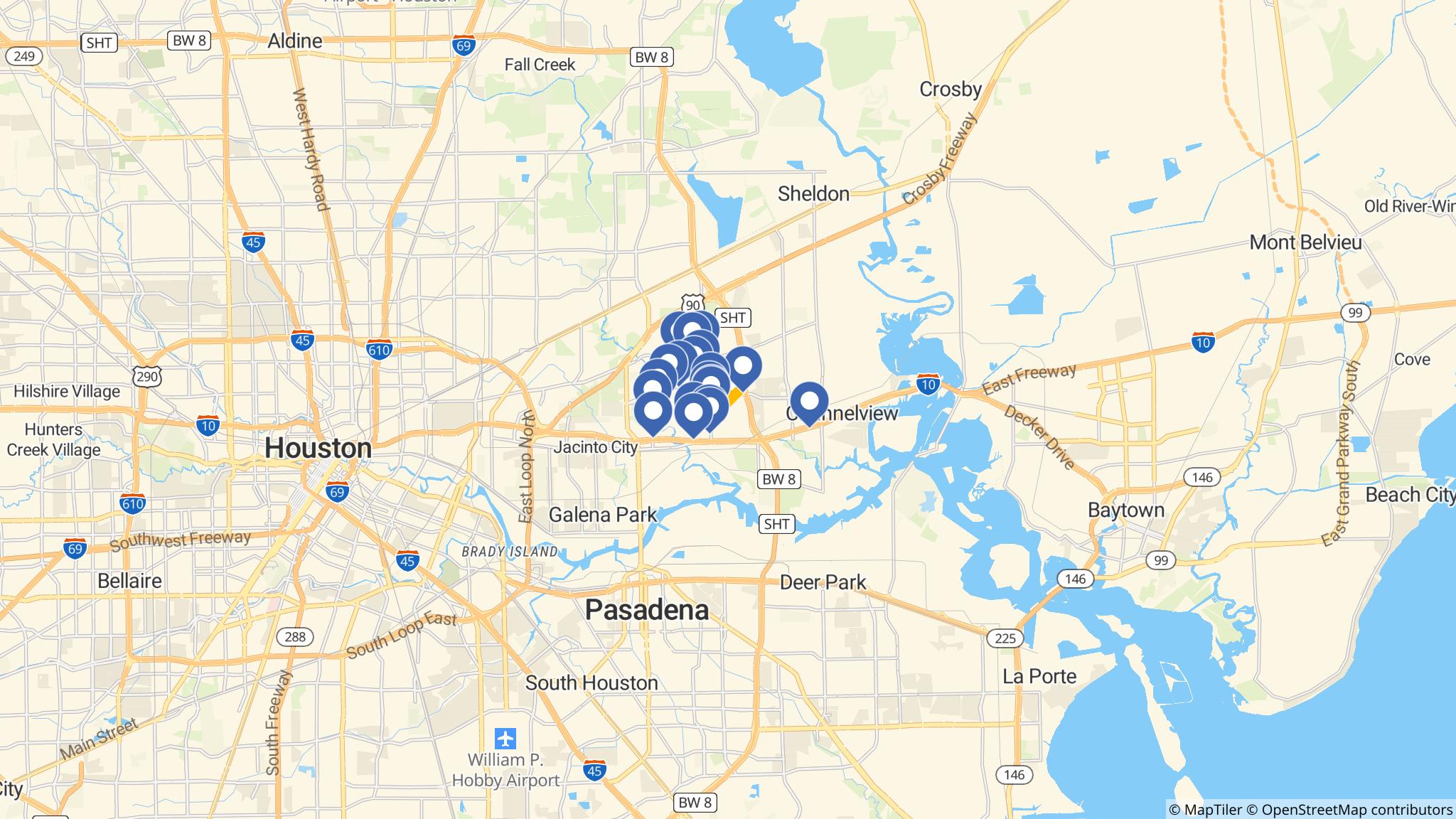 Street map of the ATM area