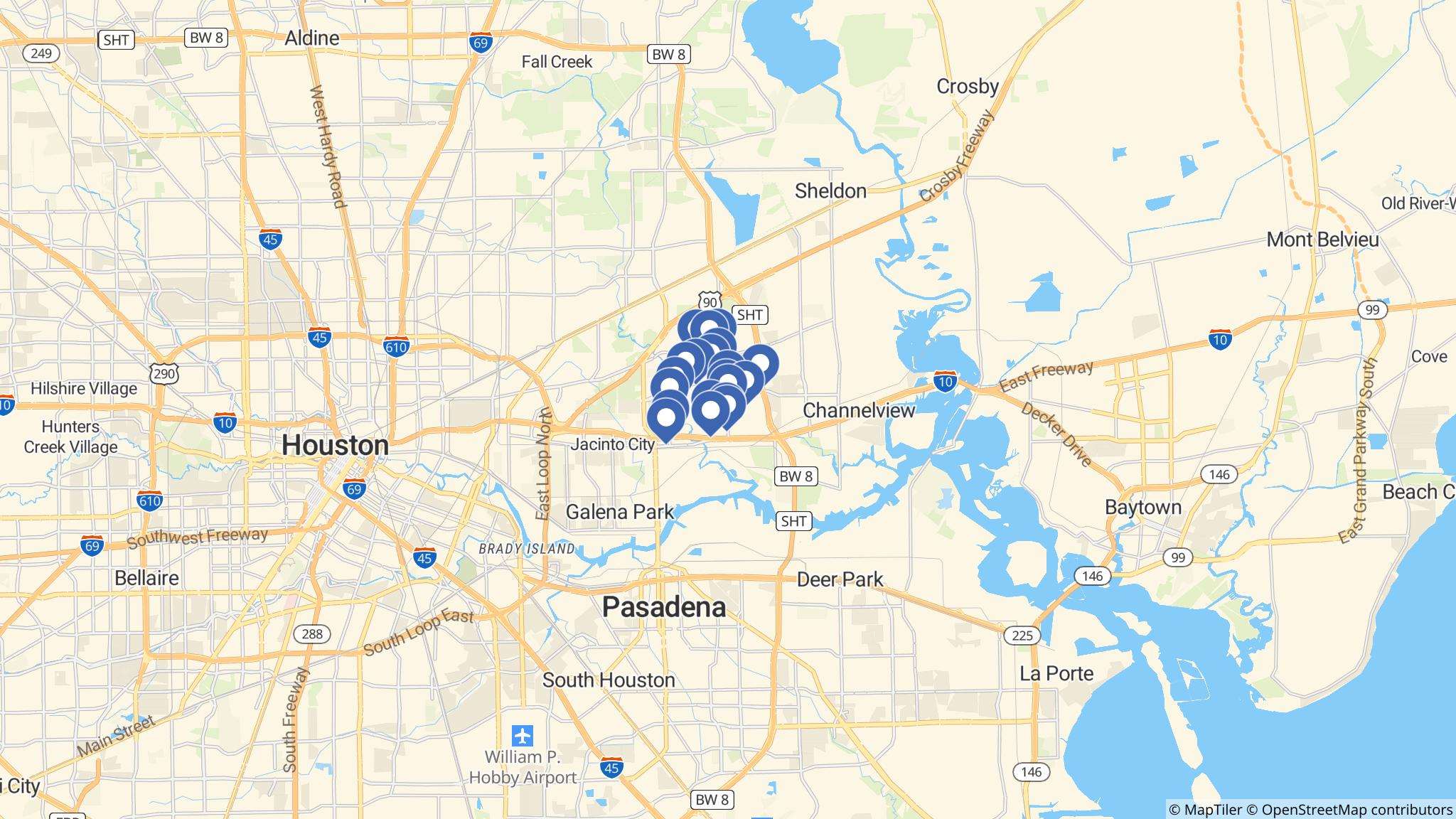 Street map of the ATM area